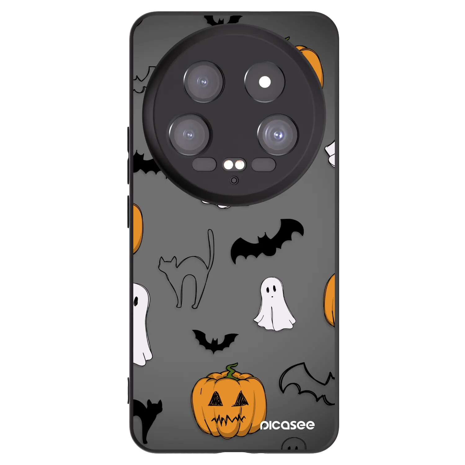 Picasee Μαύρη θήκη σιλικόνης για Xiaomi 14 Ultra - Spooky crew