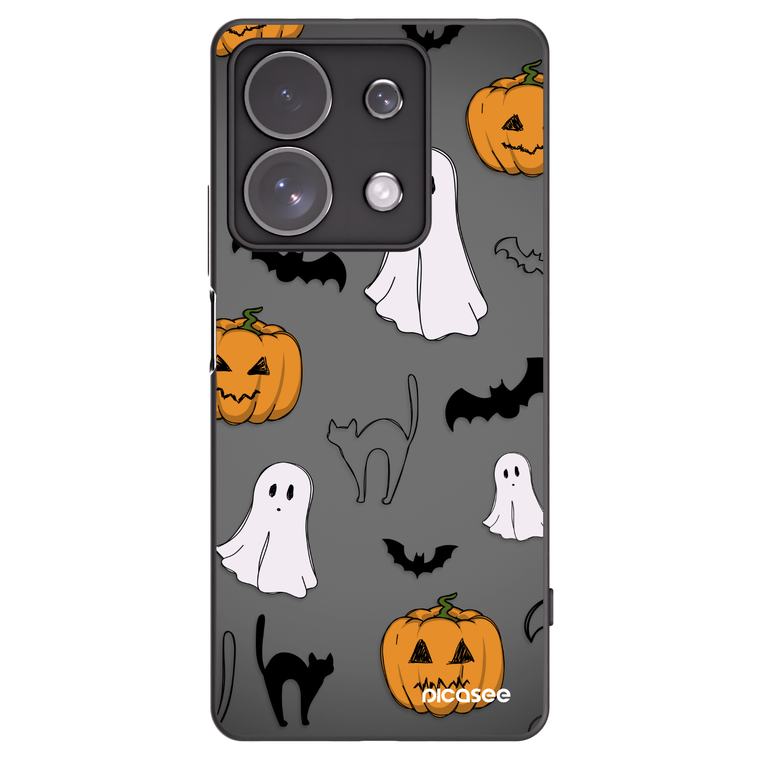 Picasee Μαύρη θήκη σιλικόνης για Xiaomi Redmi Note 13 Pro 4G - Spooky crew