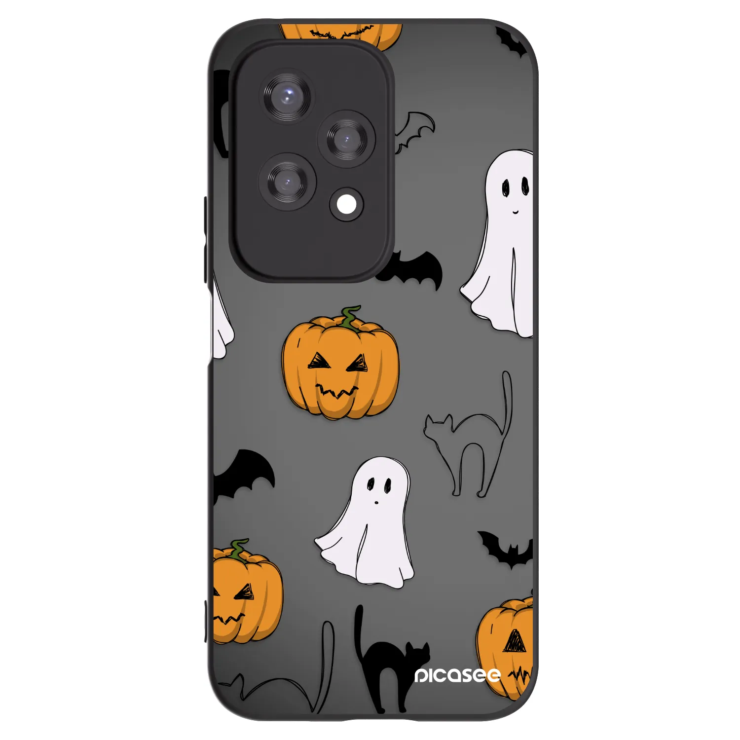 Picasee Μαύρη θήκη σιλικόνης για Honor 200 Lite - Spooky crew