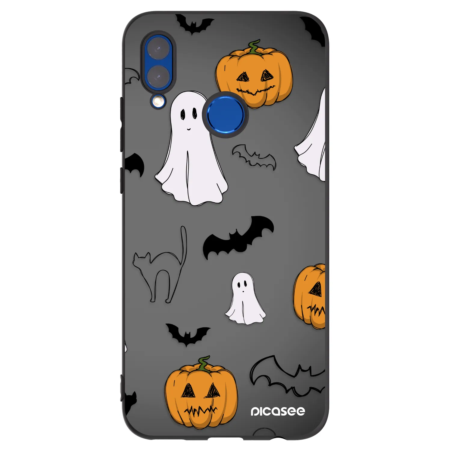 Picasee Μαύρη θήκη σιλικόνης για Honor 10 Lite - Spooky crew