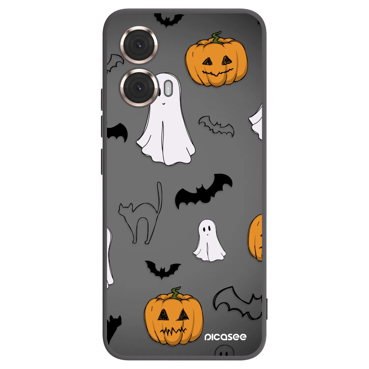 Picasee Μαύρη θήκη σιλικόνης για Motorola Moto G85 - Spooky crew