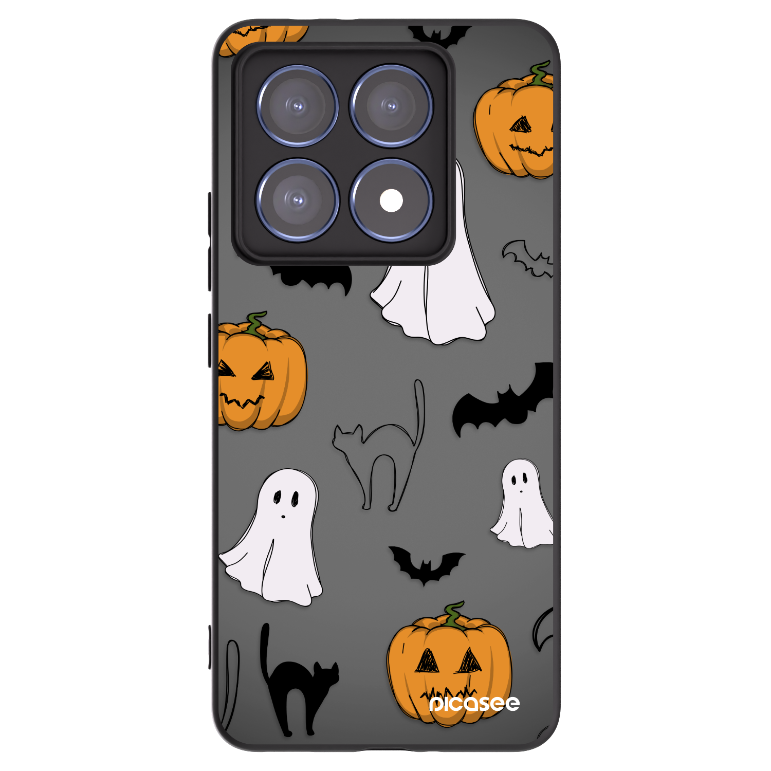 Picasee Μαύρη θήκη σιλικόνης για Xiaomi 14T Pro - Spooky crew