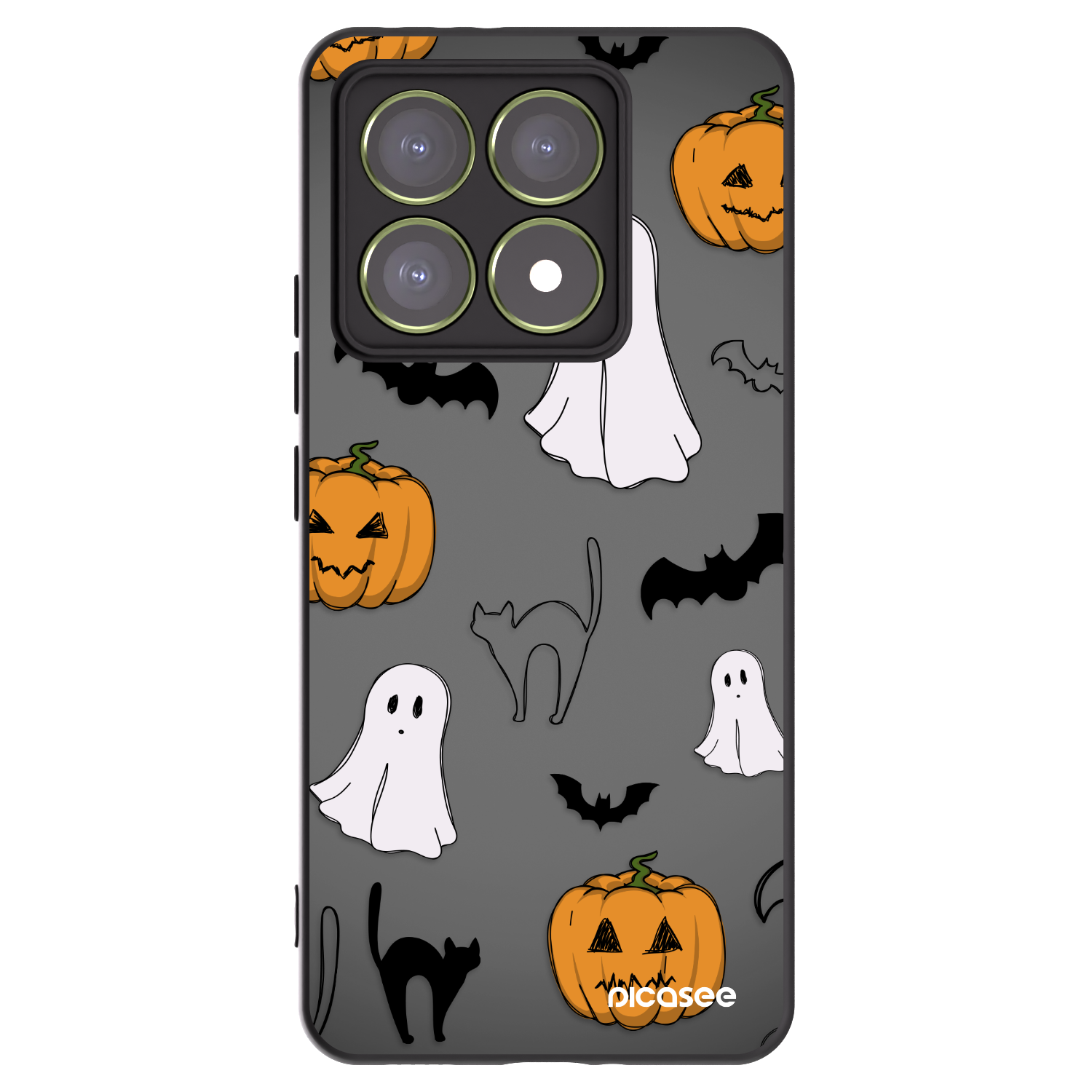 Picasee Μαύρη θήκη σιλικόνης για Xiaomi 14T - Spooky crew