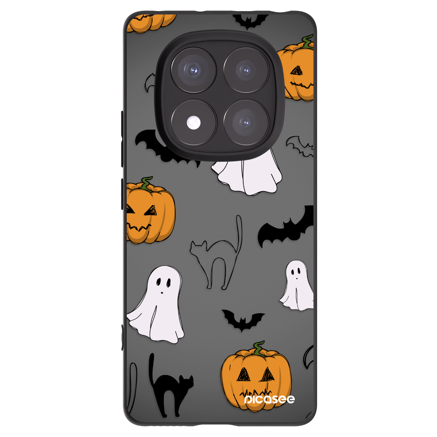 Picasee Μαύρη θήκη σιλικόνης για Xiaomi Redmi Note 14 Pro+ 5G - Spooky crew
