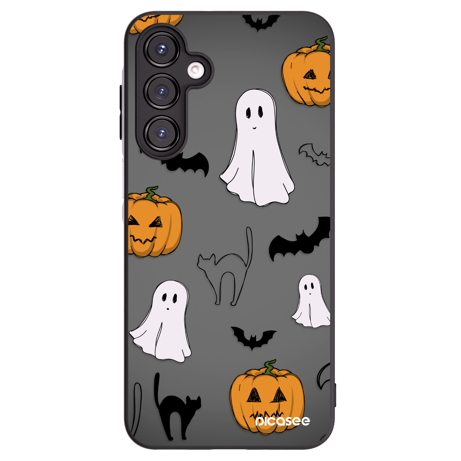 Picasee Μαύρη θήκη σιλικόνης για Samsung Galaxy A16 5G - Spooky crew