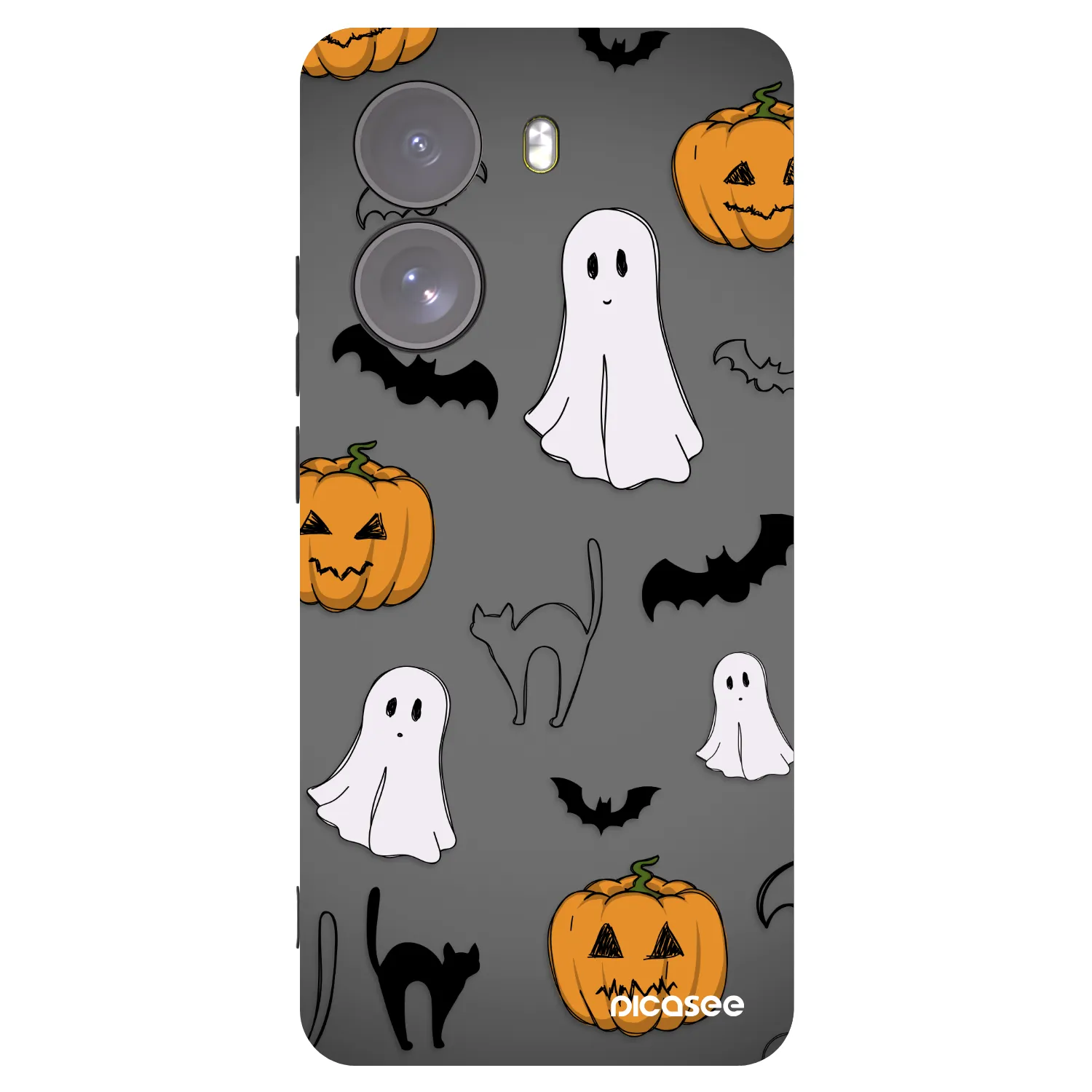 Picasee Μαύρη θήκη σιλικόνης για Xiaomi Poco X7 - Spooky crew