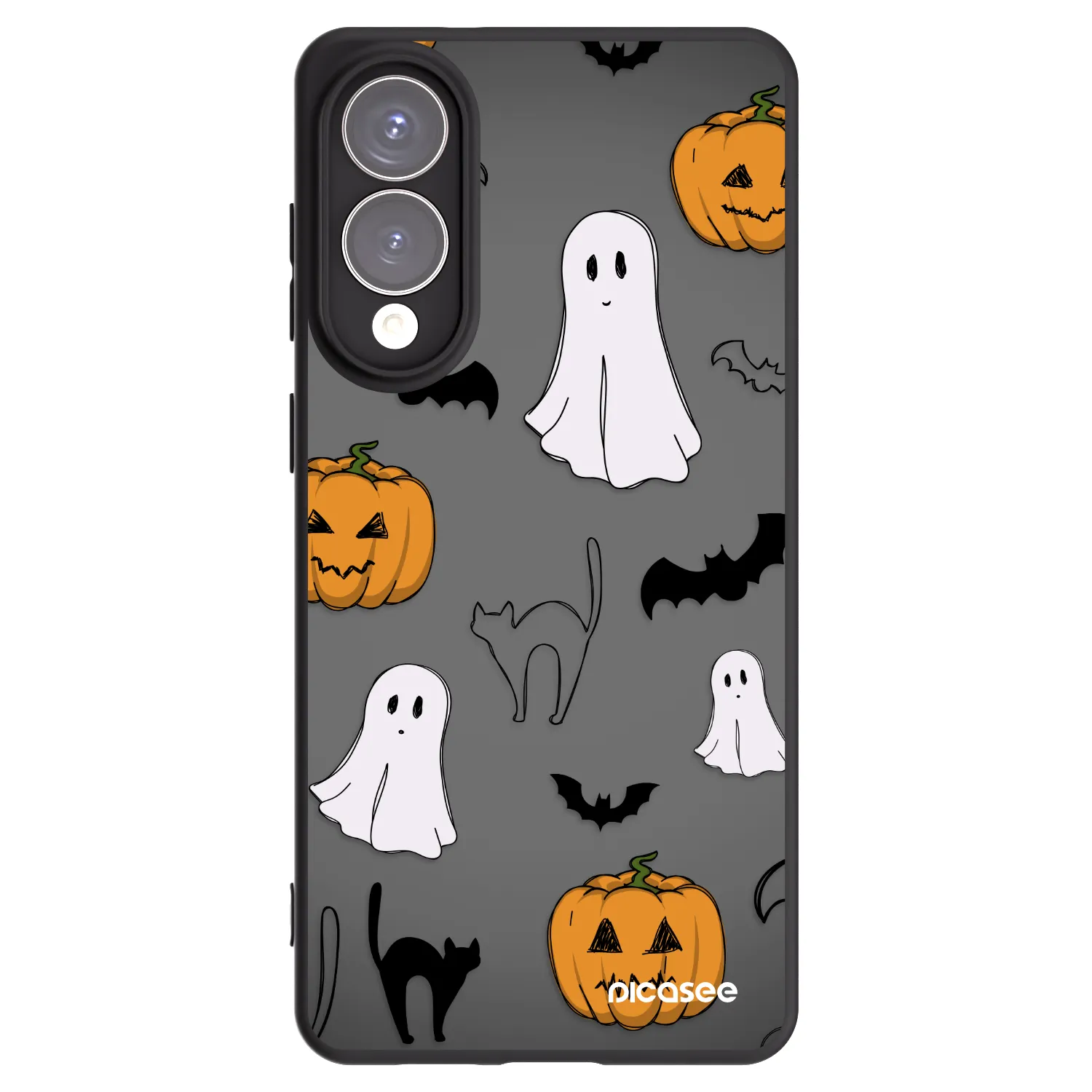 Picasee Μαύρη θήκη σιλικόνης για Samsung Galaxy S25 Edge 5G - Spooky crew