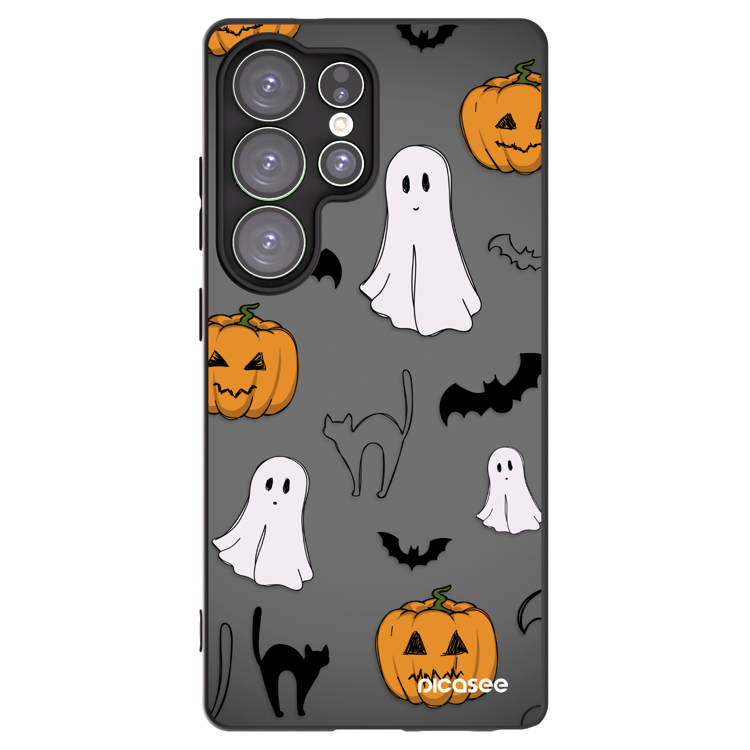 Picasee Μαύρη θήκη σιλικόνης για Samsung Galaxy S25 Ultra 5G - Spooky crew