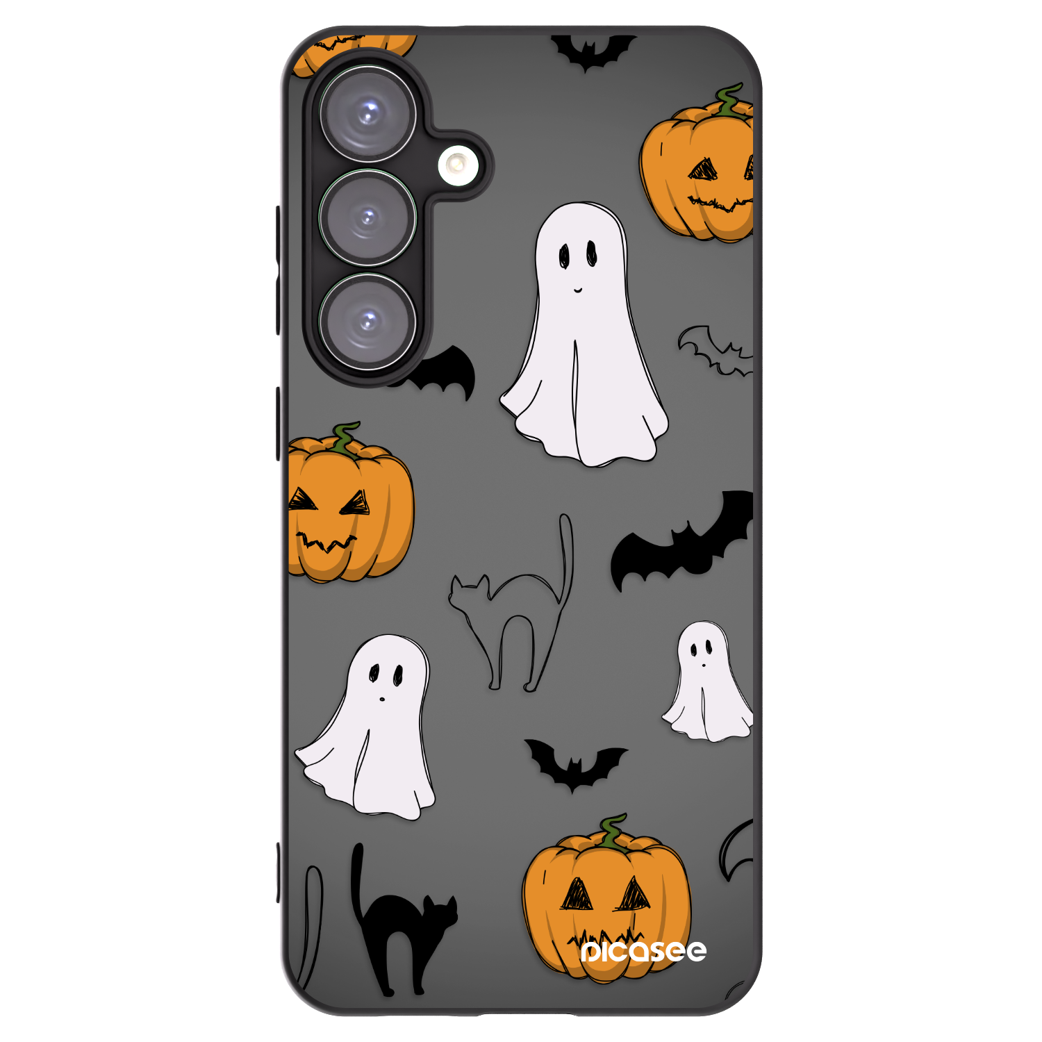 Picasee Μαύρη θήκη σιλικόνης για Samsung Galaxy S25+ 5G - Spooky crew
