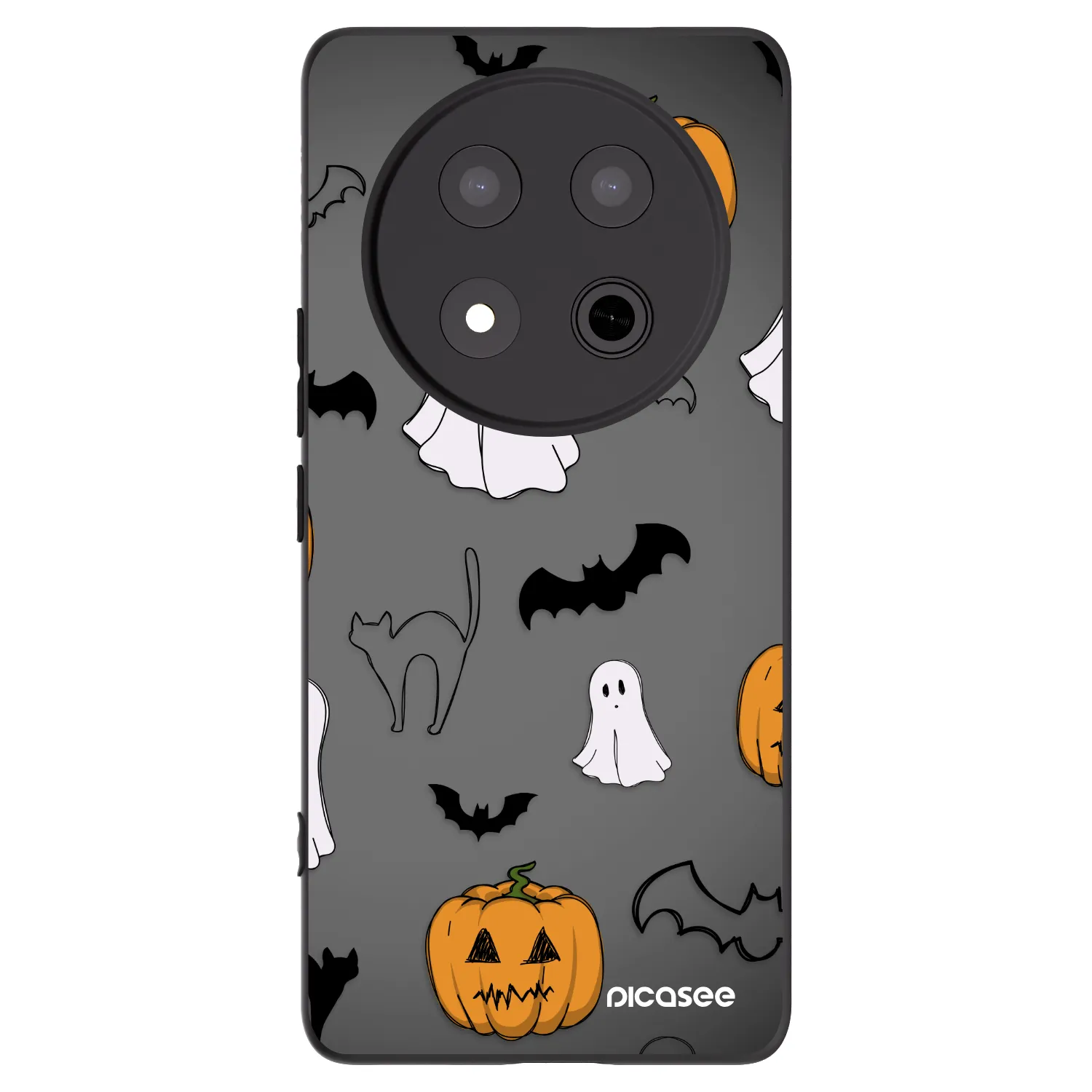 Picasee Μαύρη θήκη σιλικόνης για Honor Magic7 Lite 5G - Spooky crew