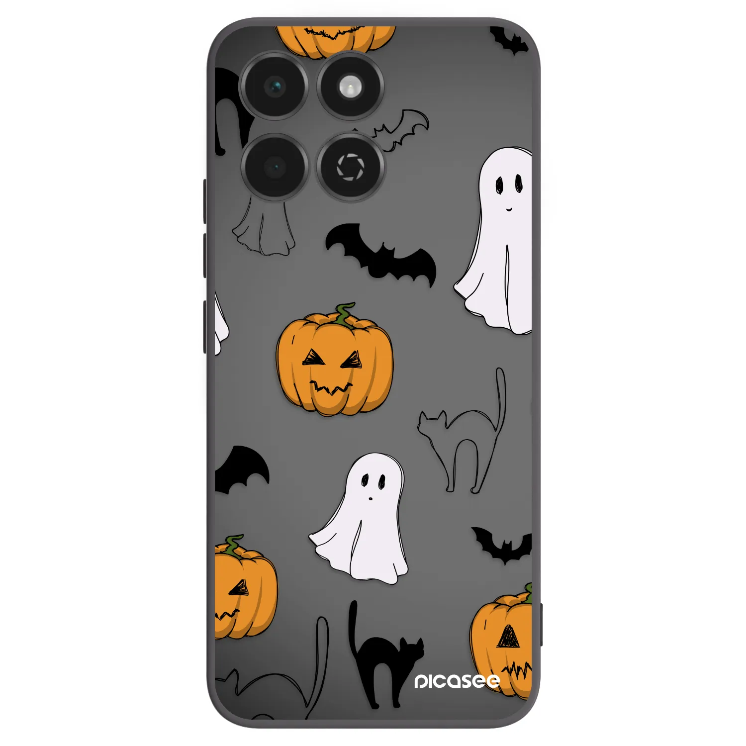 Picasee Μαύρη θήκη σιλικόνης για Honor 200 Smart 5G - Spooky crew