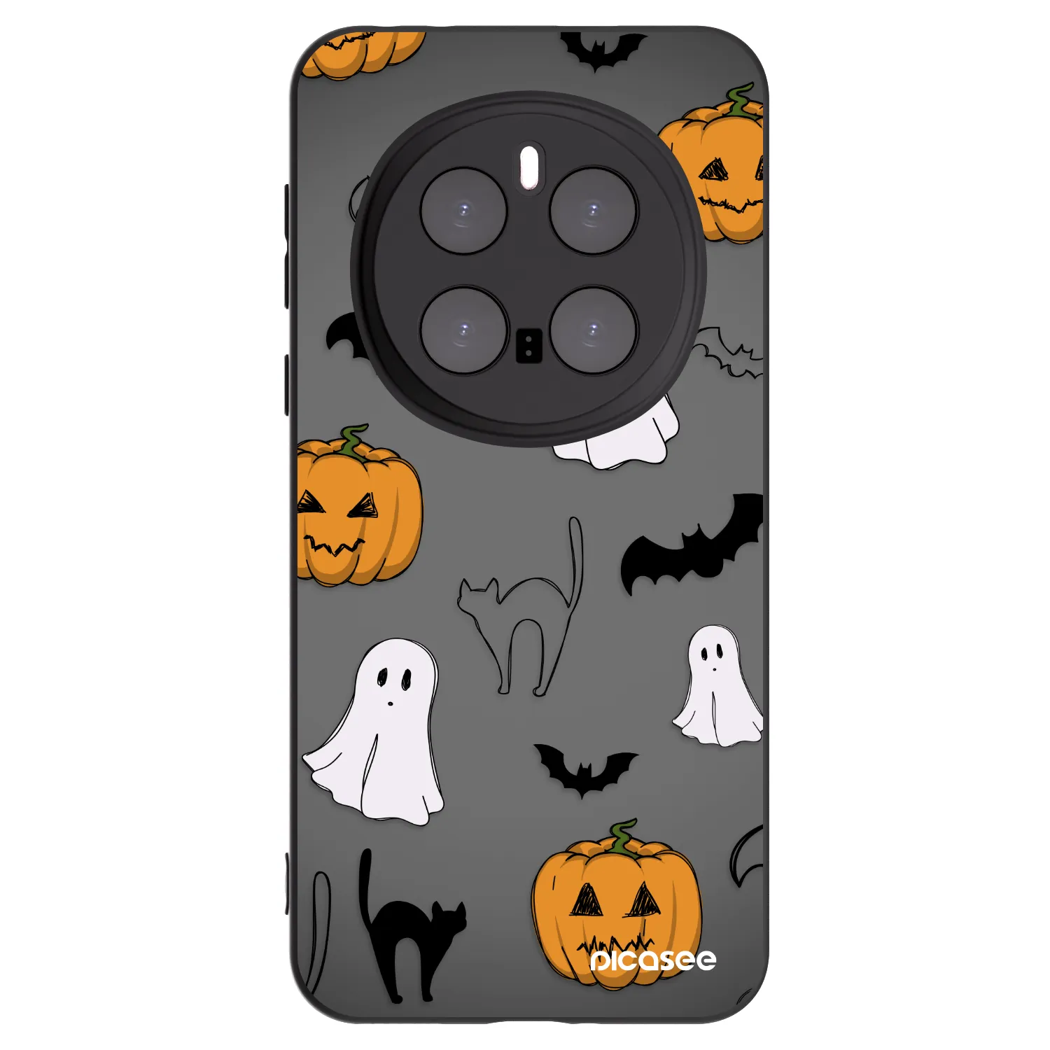 Picasee Μαύρη θήκη σιλικόνης για Honor Magic7 Pro 5G - Spooky crew