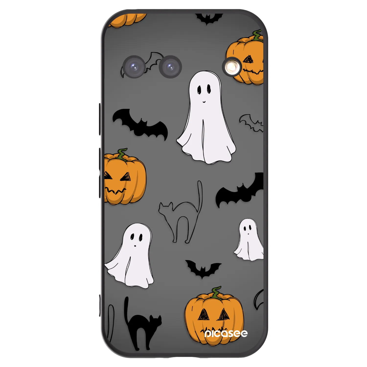 Picasee Μαύρη θήκη σιλικόνης για Google Pixel 9 - Spooky crew