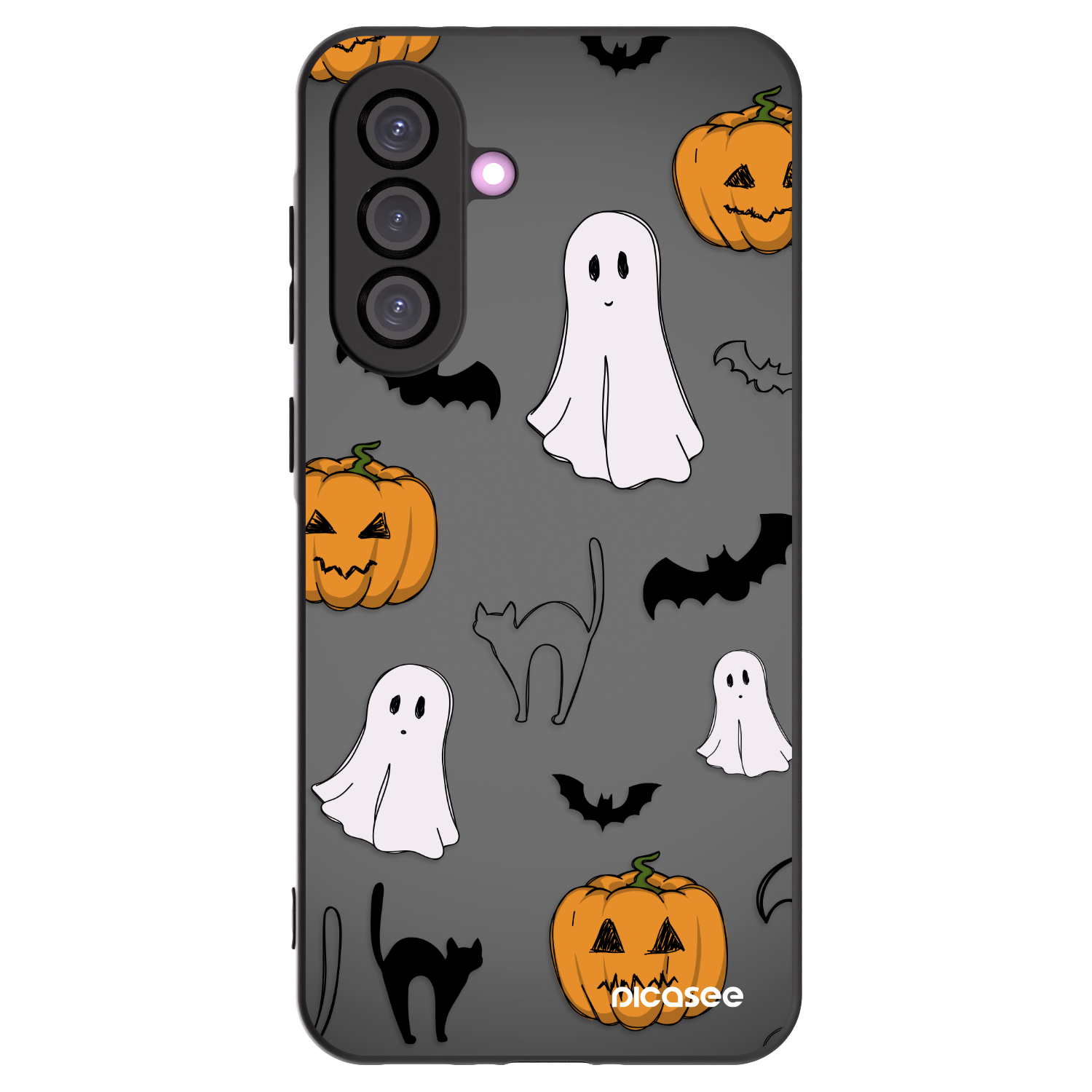 Picasee Μαύρη θήκη σιλικόνης για Samsung Galaxy A36 5G - Spooky crew