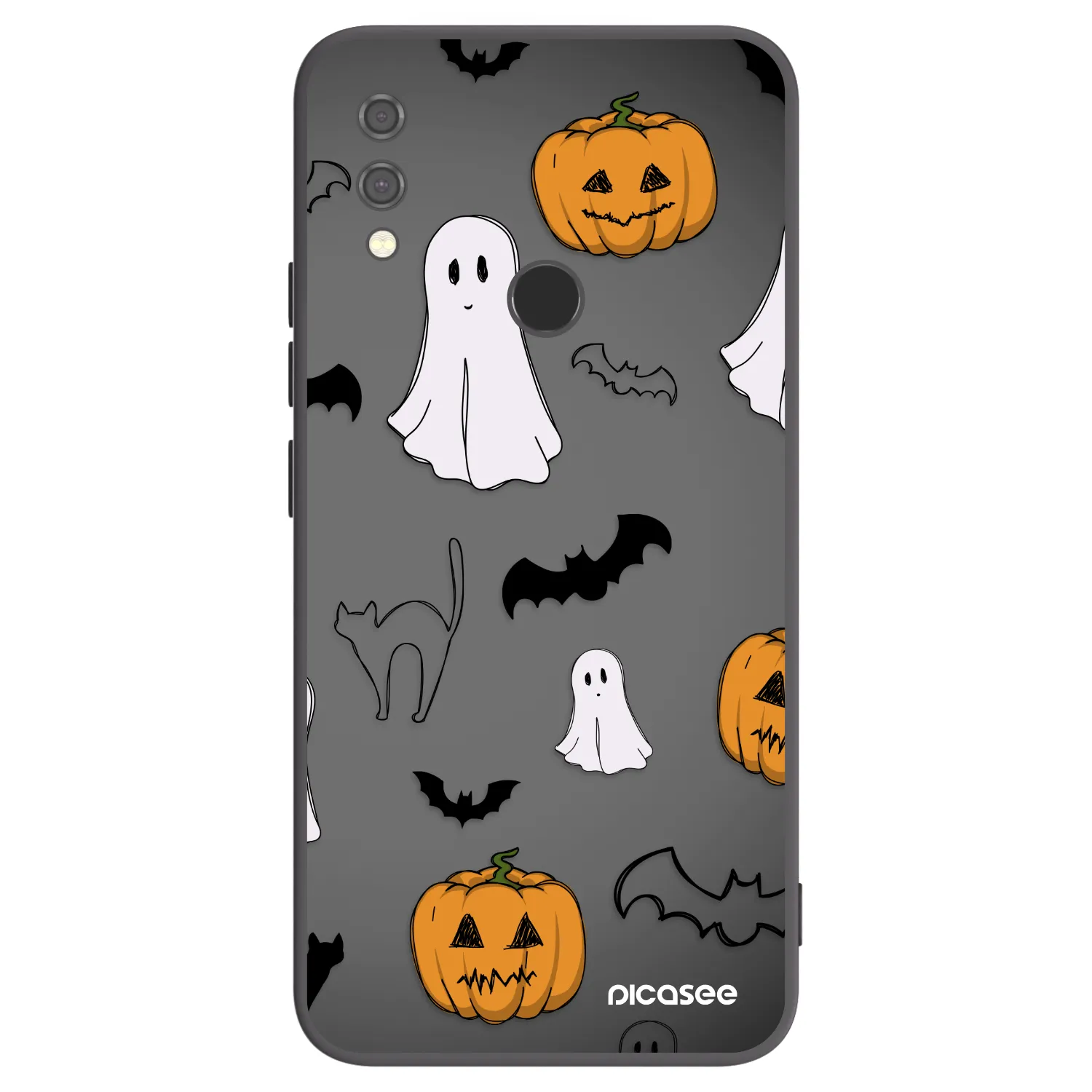 Picasee Μαύρη θήκη σιλικόνης για Xiaomi Redmi Note 7 - Spooky crew