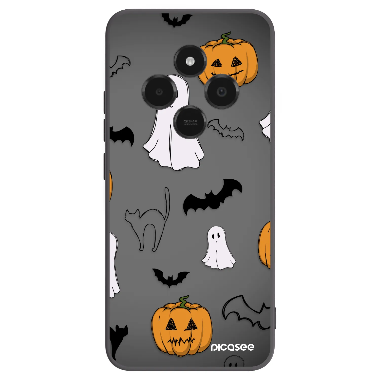 Picasee Μαύρη θήκη σιλικόνης για Xiaomi Poco C75 - Spooky crew