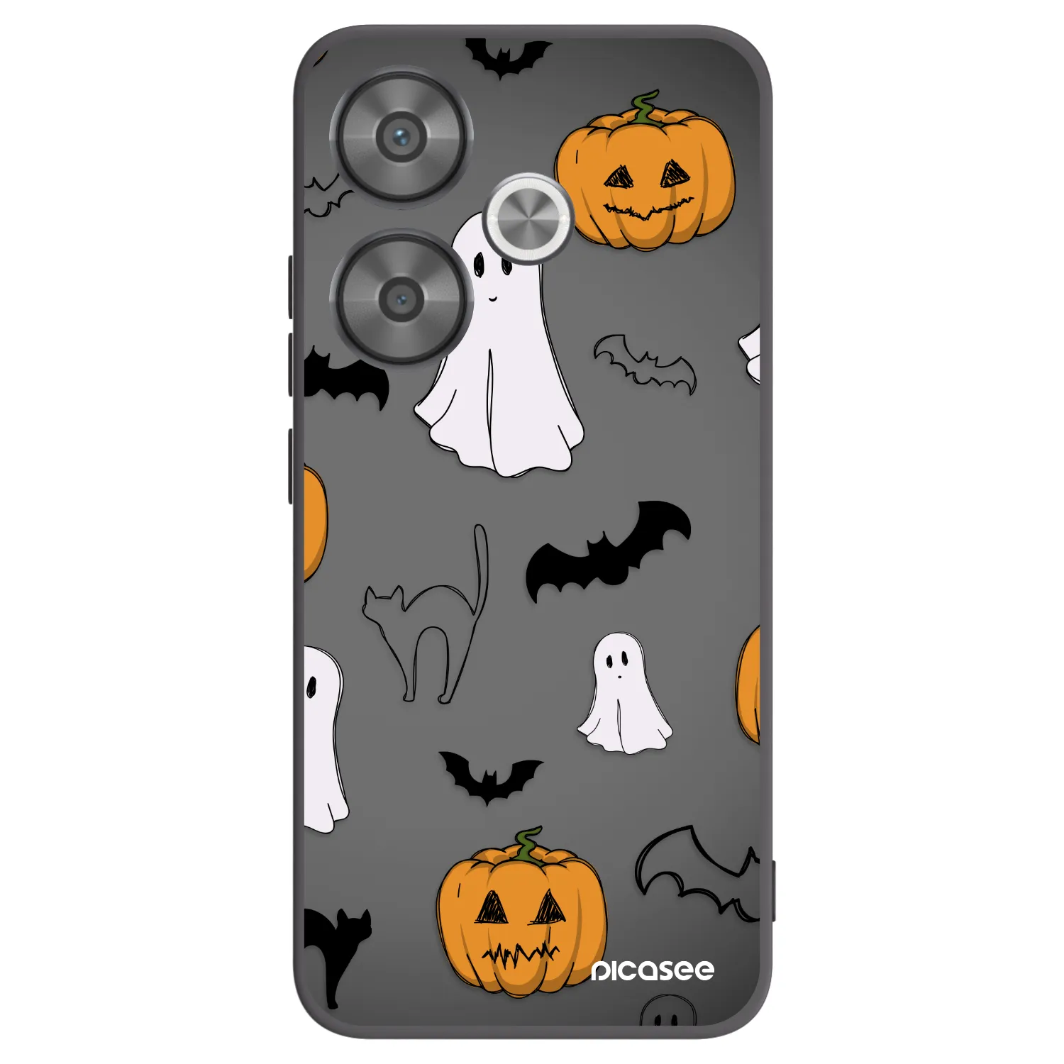 Picasee Μαύρη θήκη σιλικόνης για Xiaomi Poco F6 - Spooky crew