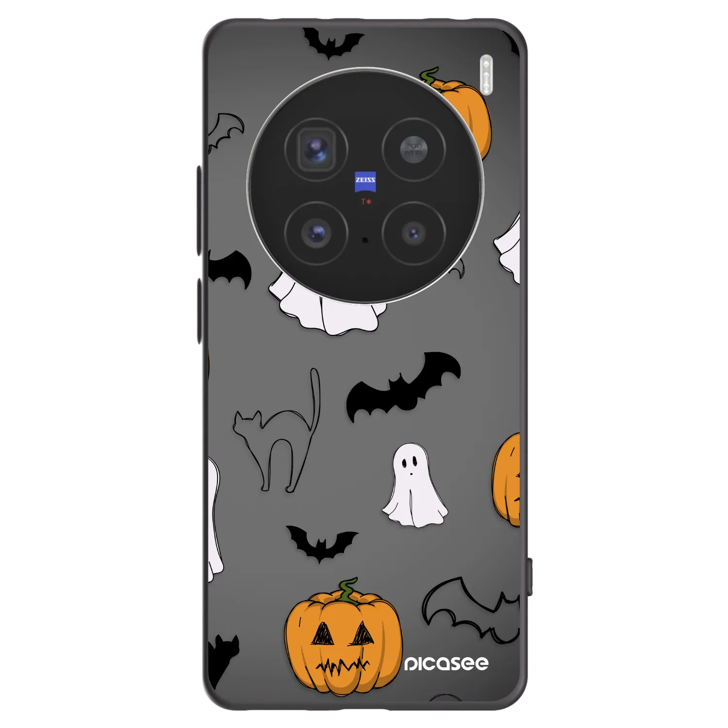 Picasee Μαύρη θήκη σιλικόνης για Vivo X200 Pro - Spooky crew