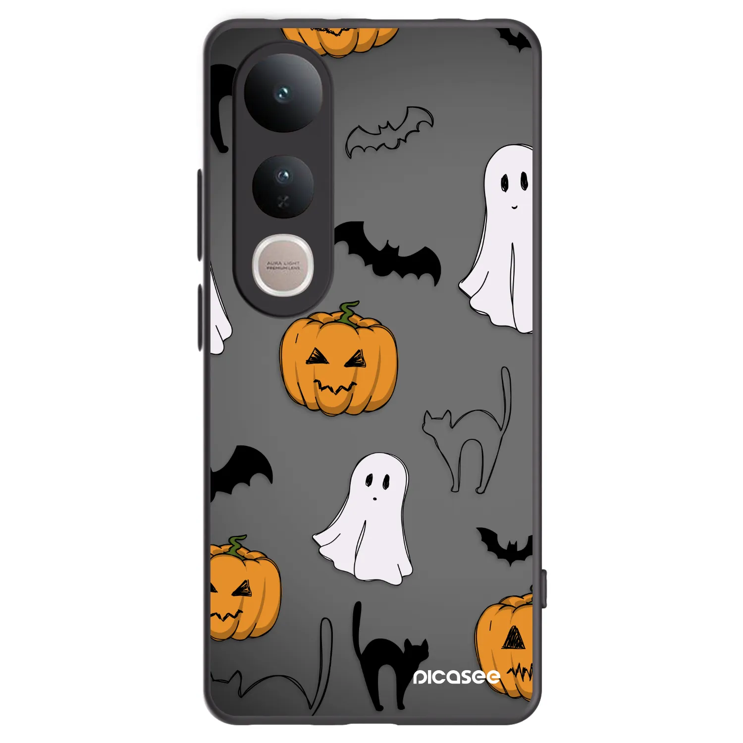 Picasee Μαύρη θήκη σιλικόνης για Vivo V50 Lite 5G - Spooky crew