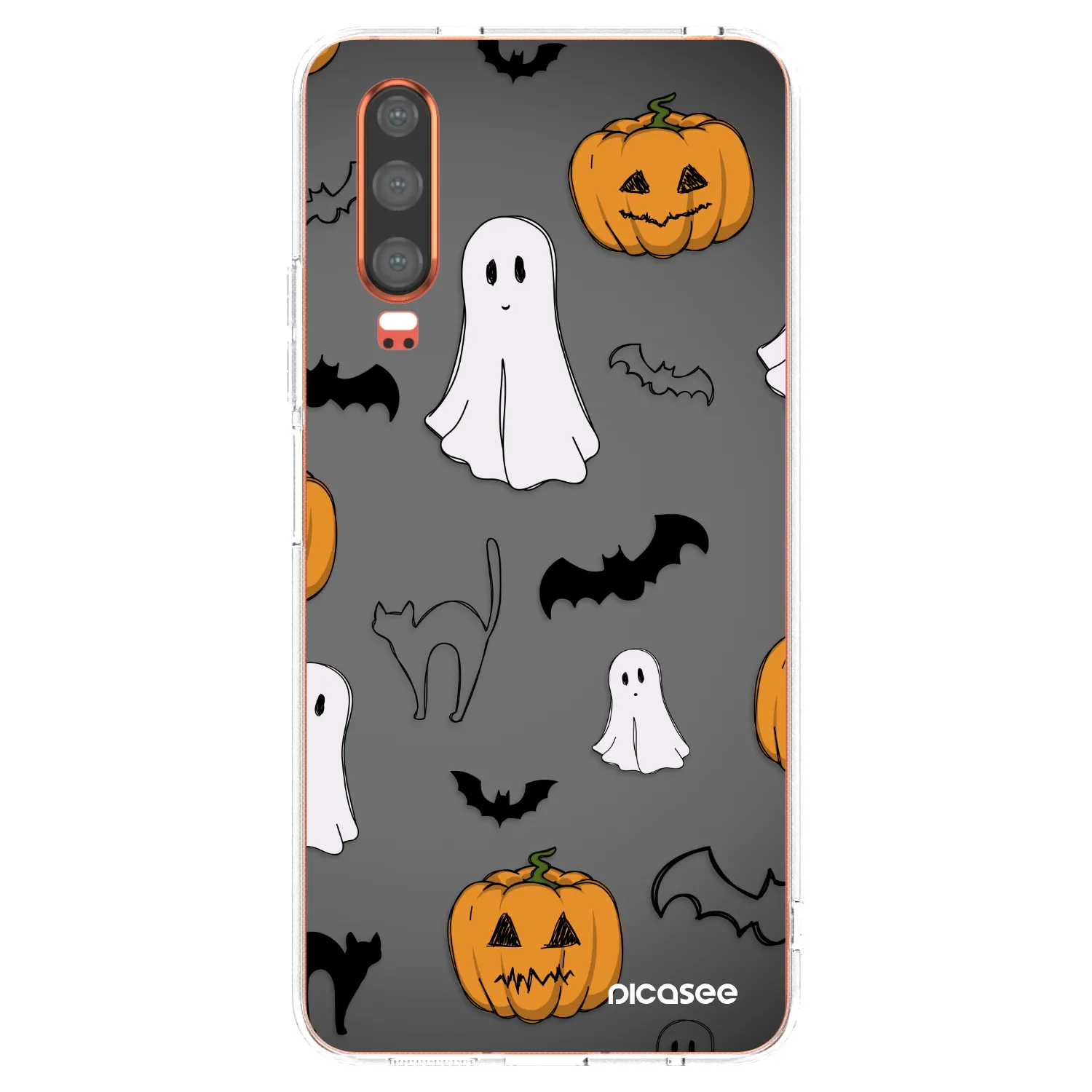Picasee διαφανής θήκη σιλικόνης Huawei P30 - Spooky crew