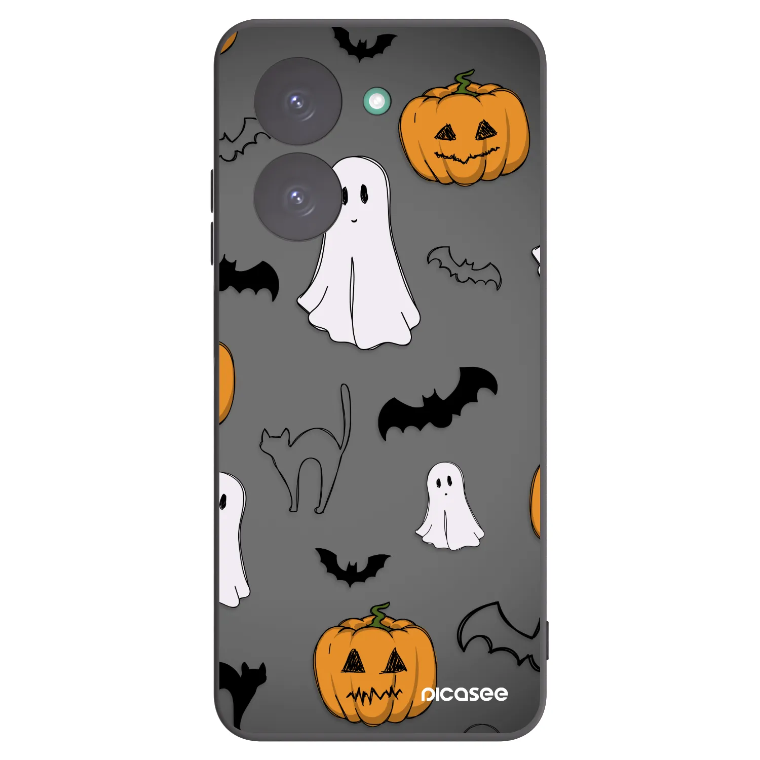 Picasee Μαύρη θήκη σιλικόνης για Xiaomi Redmi A5 - Spooky crew