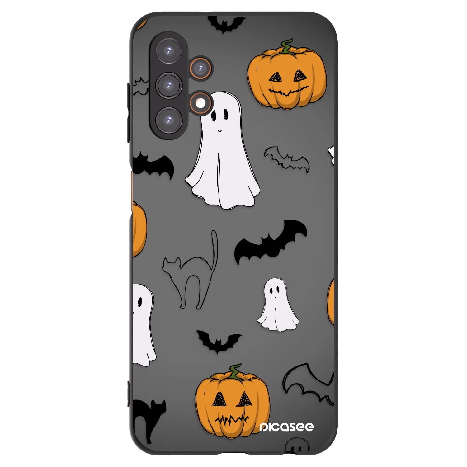 Picasee Μαύρη θήκη σιλικόνης για Samsung Galaxy A13 5G - Spooky crew