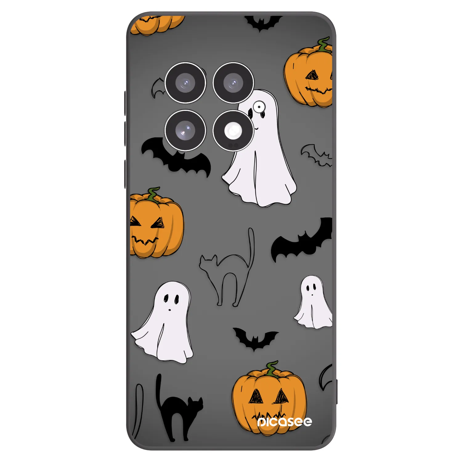 Picasee Μαύρη θήκη σιλικόνης για OnePlus 13 5G - Spooky crew