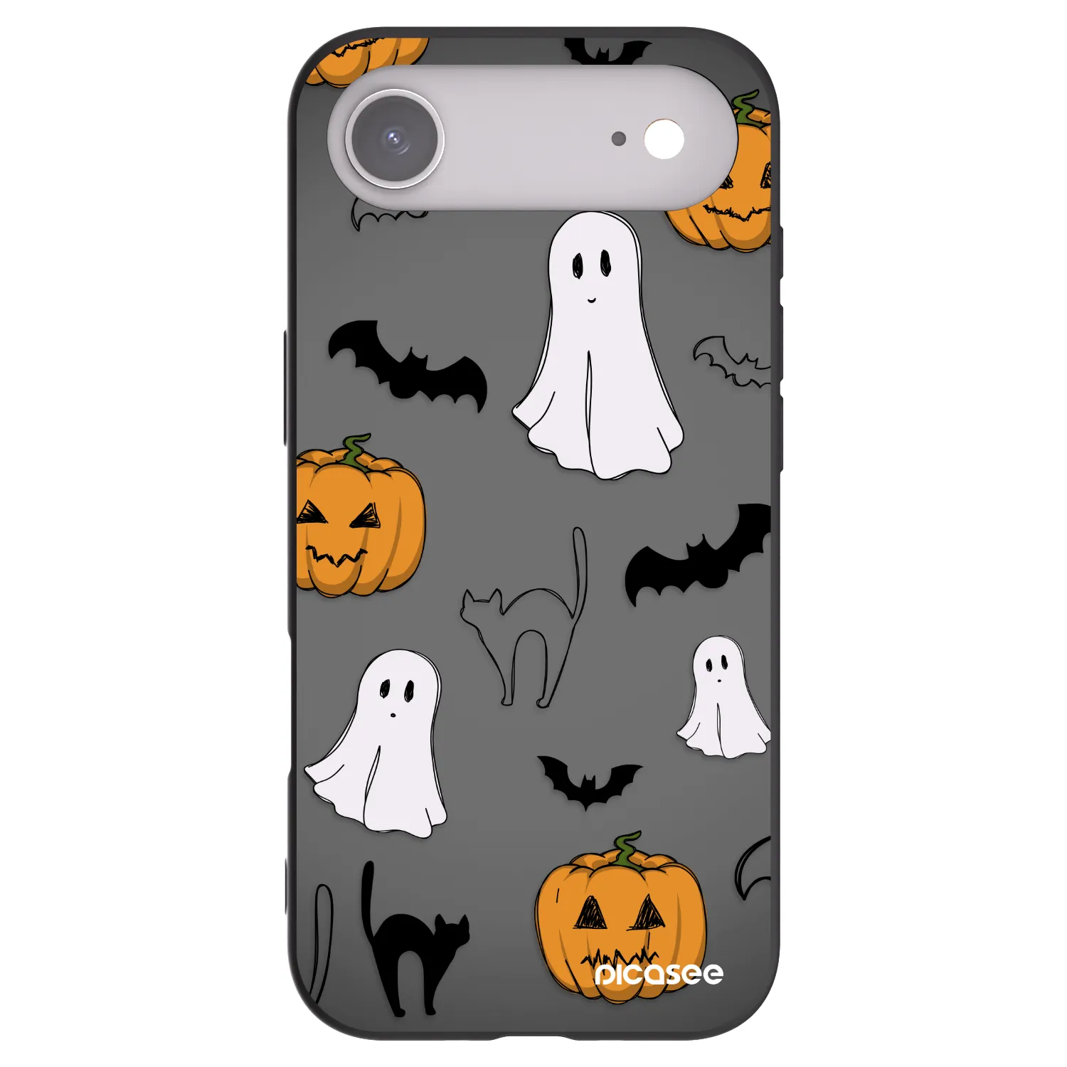 Picasee Μαύρη θήκη σιλικόνης για Apple iPhone Air - Spooky crew