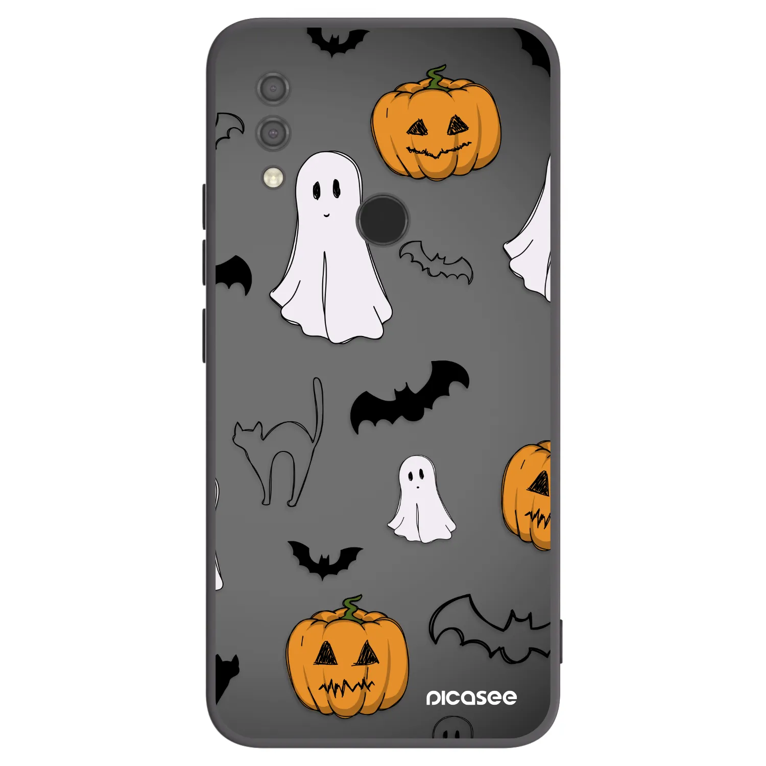 Picasee Μαύρη θήκη σιλικόνης για Xiaomi Redmi 7 - Spooky crew