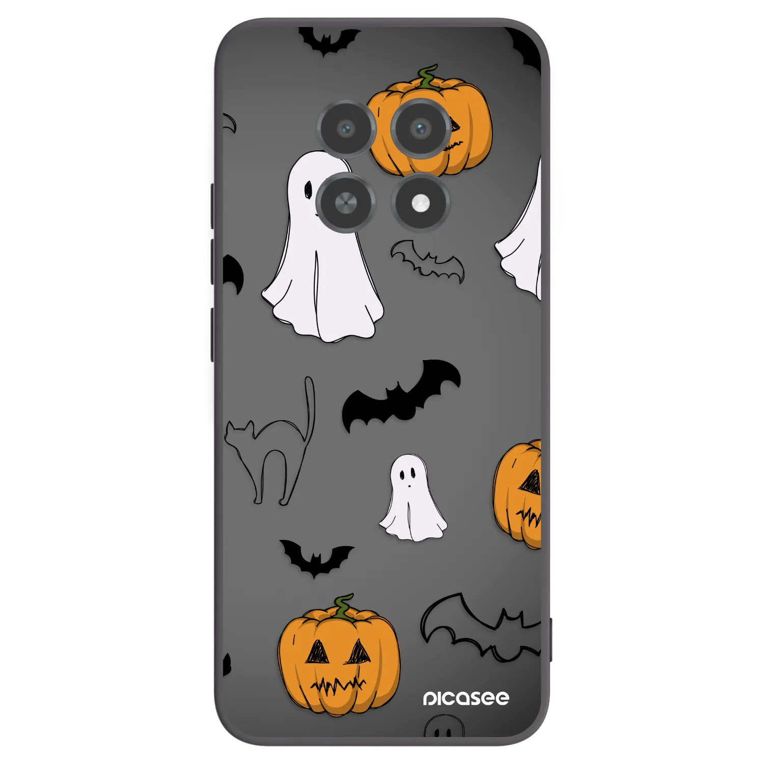 Picasee Μαύρη θήκη σιλικόνης για Realme 12X - Spooky crew