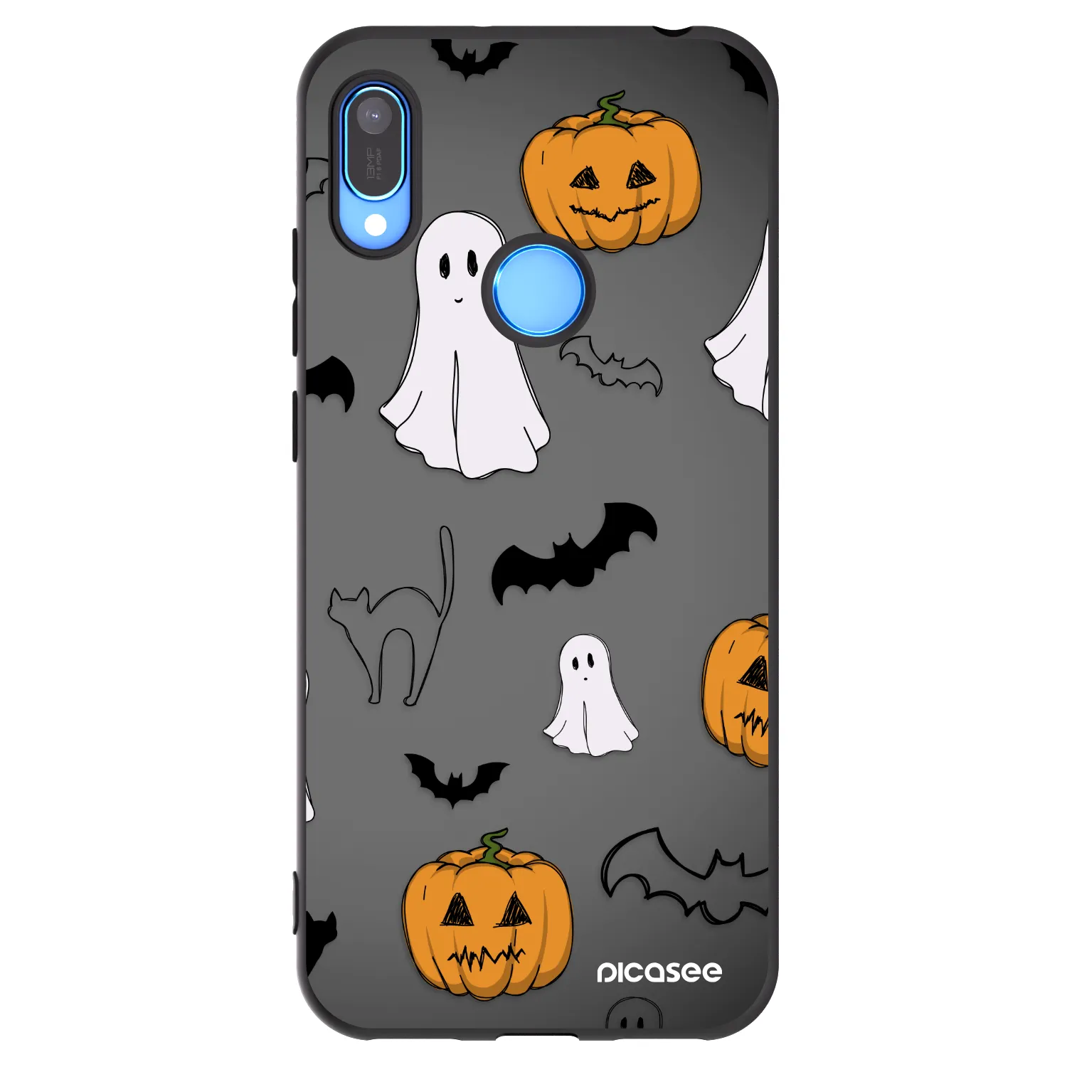 Picasee Μαύρη θήκη σιλικόνης για Huawei Y6 2019 - Spooky crew