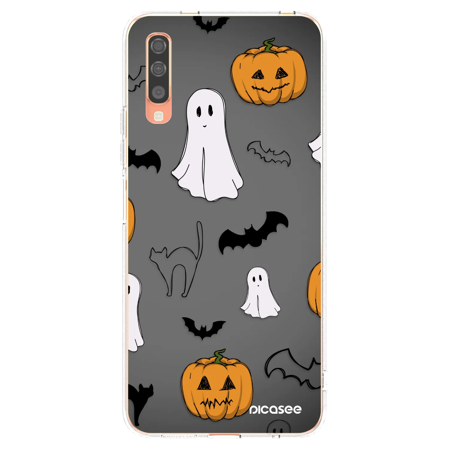 Picasee διαφανής θήκη σιλικόνης Samsung Galaxy A70 A705F - Spooky crew
