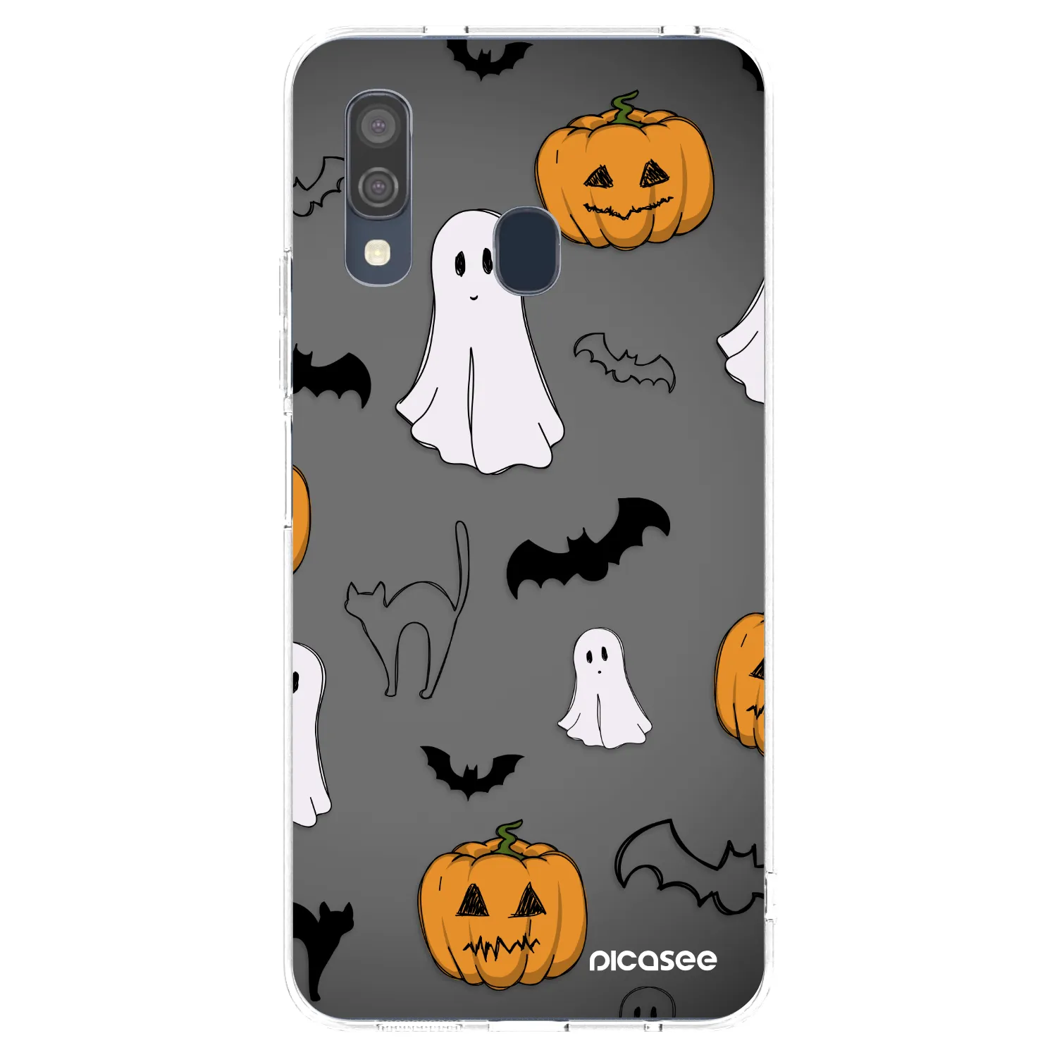 Picasee διαφανής θήκη σιλικόνης Samsung Galaxy A40 A405F - Spooky crew