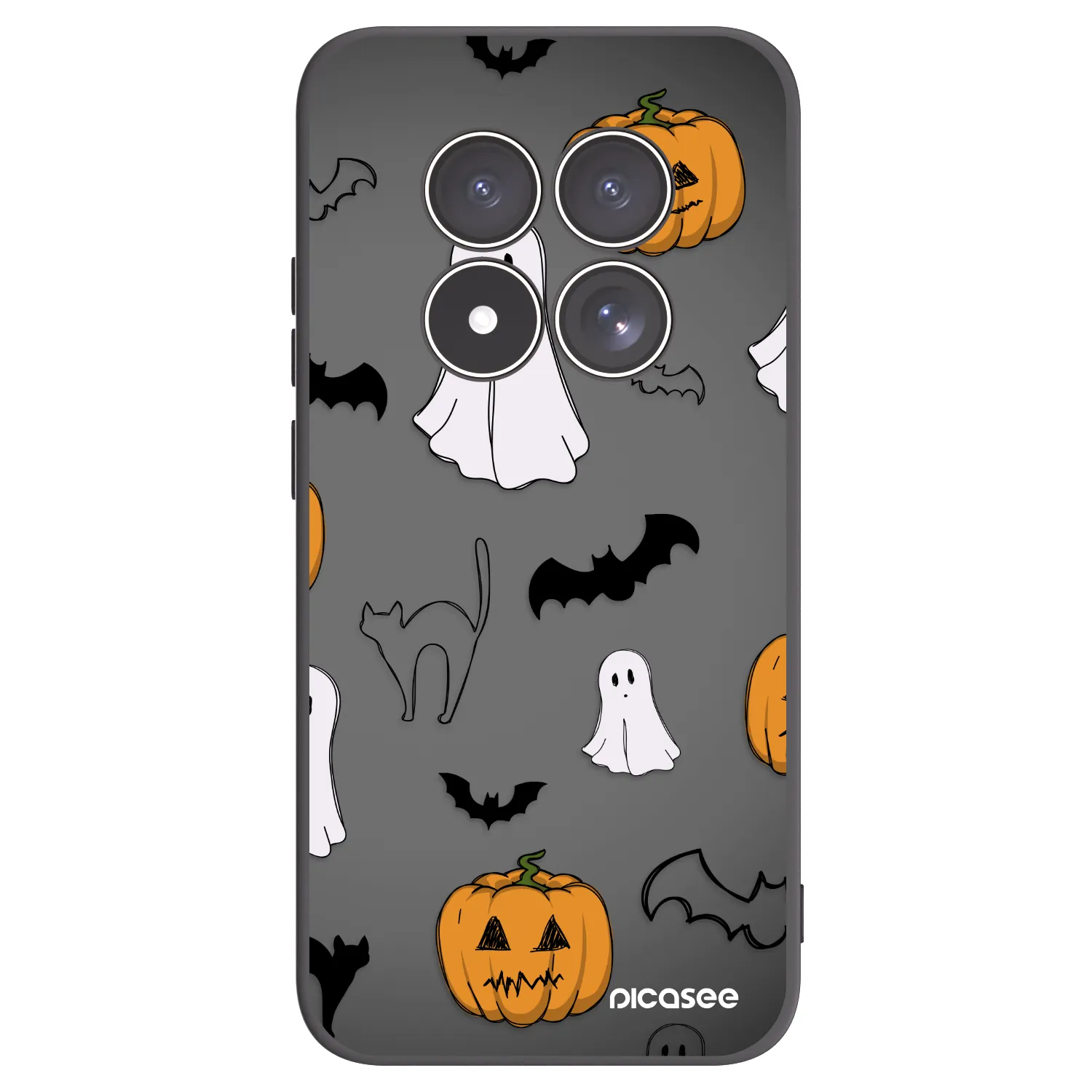 Picasee Μαύρη θήκη σιλικόνης για Xiaomi Redmi Note 15 Pro 4G - Spooky crew