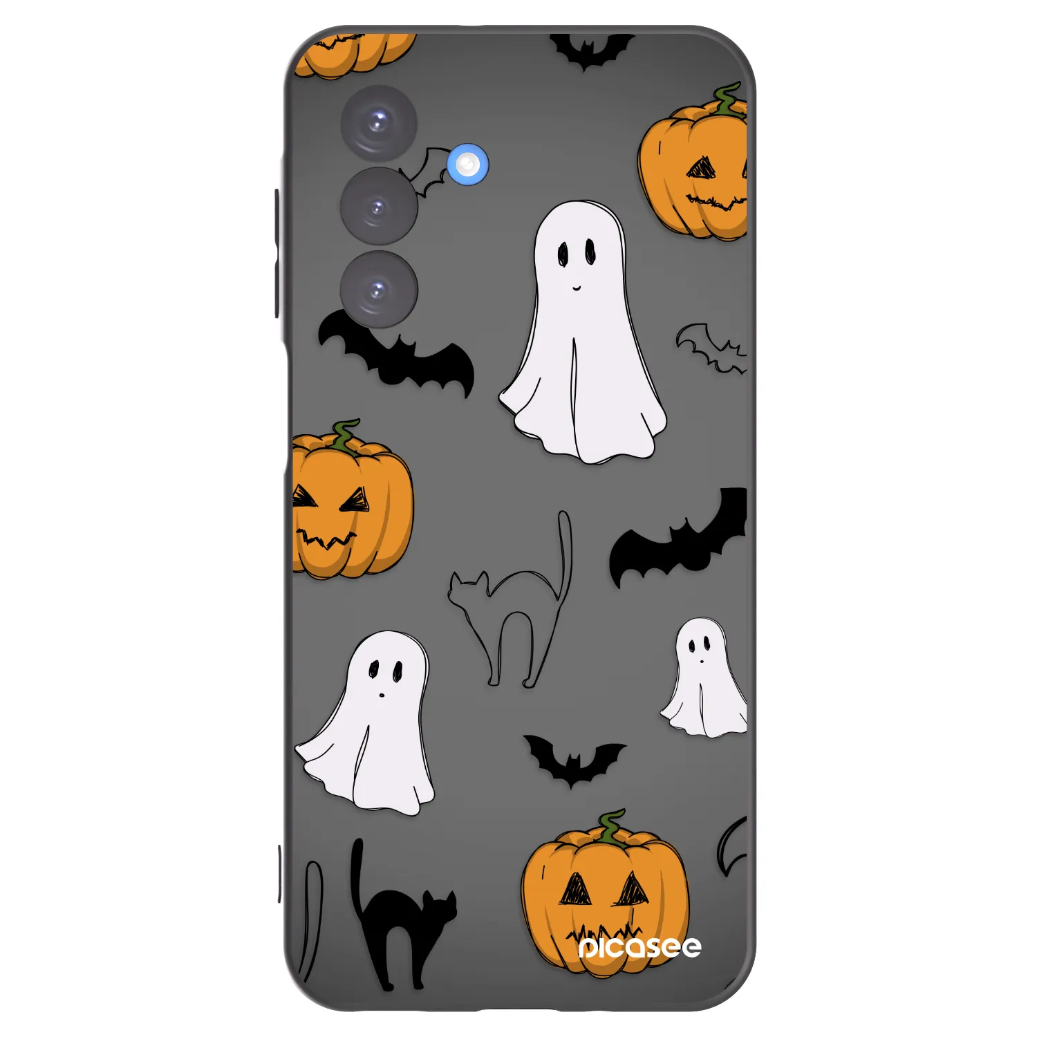 Picasee Μαύρη θήκη σιλικόνης για Samsung Galaxy A17 5G - Spooky crew
