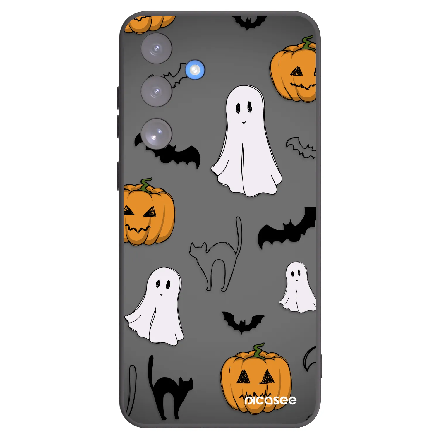 Picasee Μαύρη θήκη σιλικόνης για Samsung Galaxy S25 FE 5G - Spooky crew