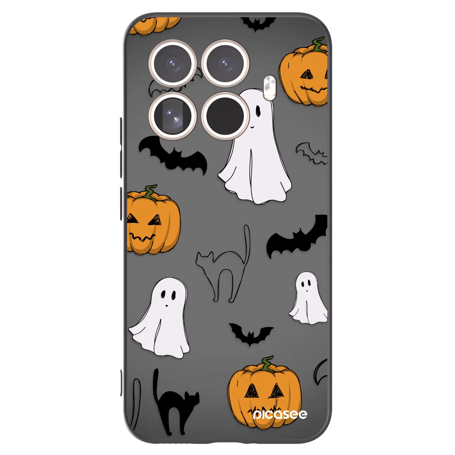 Picasee Μαύρη θήκη σιλικόνης για Xiaomi 15T Pro - Spooky crew