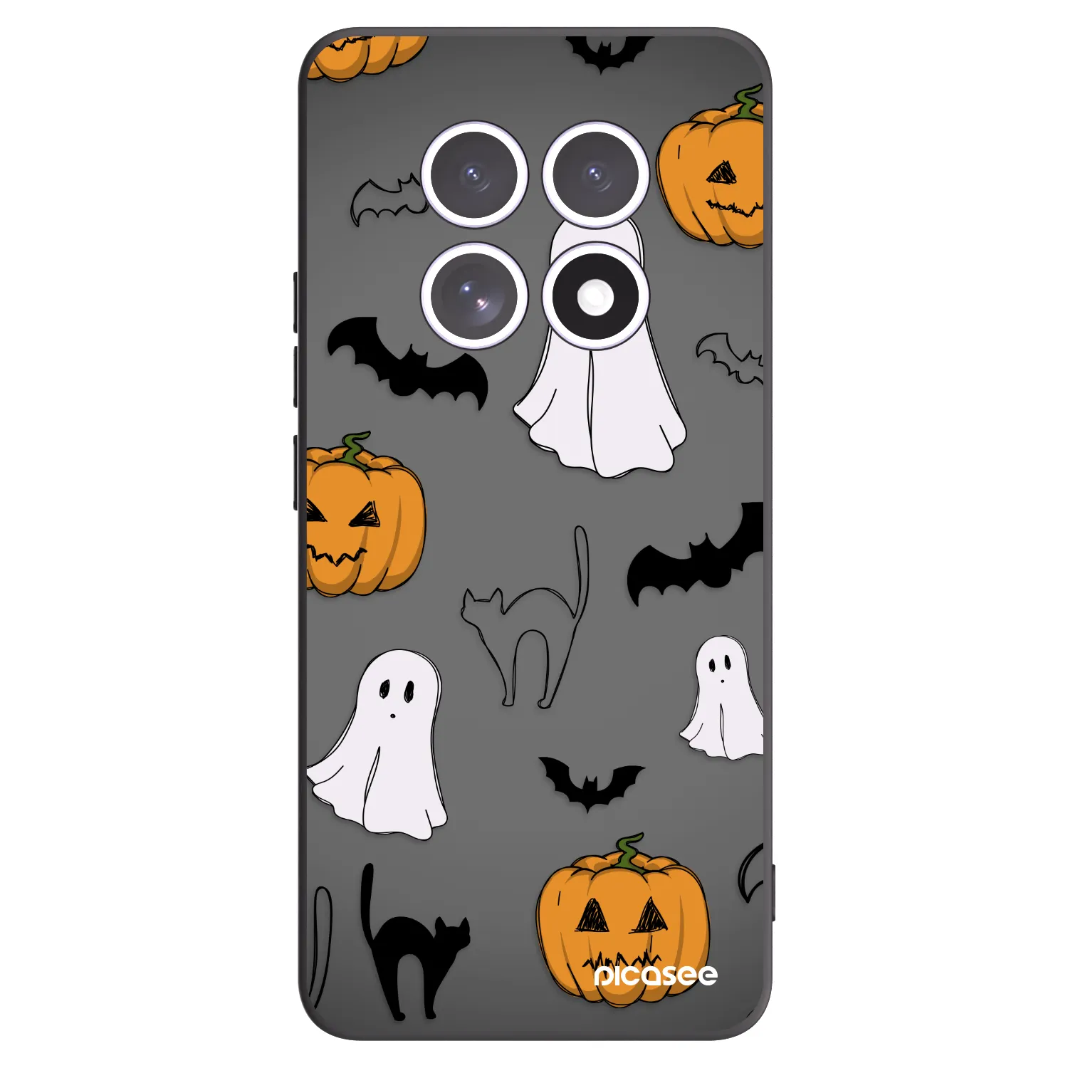 Picasee Μαύρη θήκη σιλικόνης για Xiaomi Redmi Note 15 4G - Spooky crew
