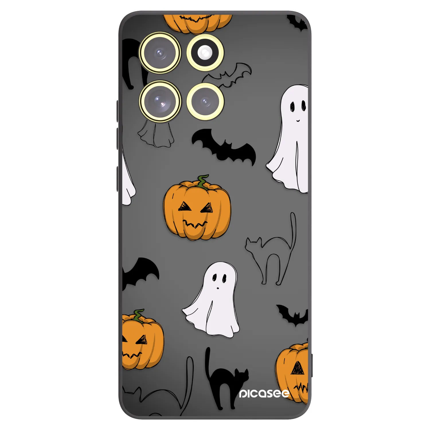 Picasee Μαύρη θήκη σιλικόνης για Motorola Moto G86 Power 5G - Spooky crew
