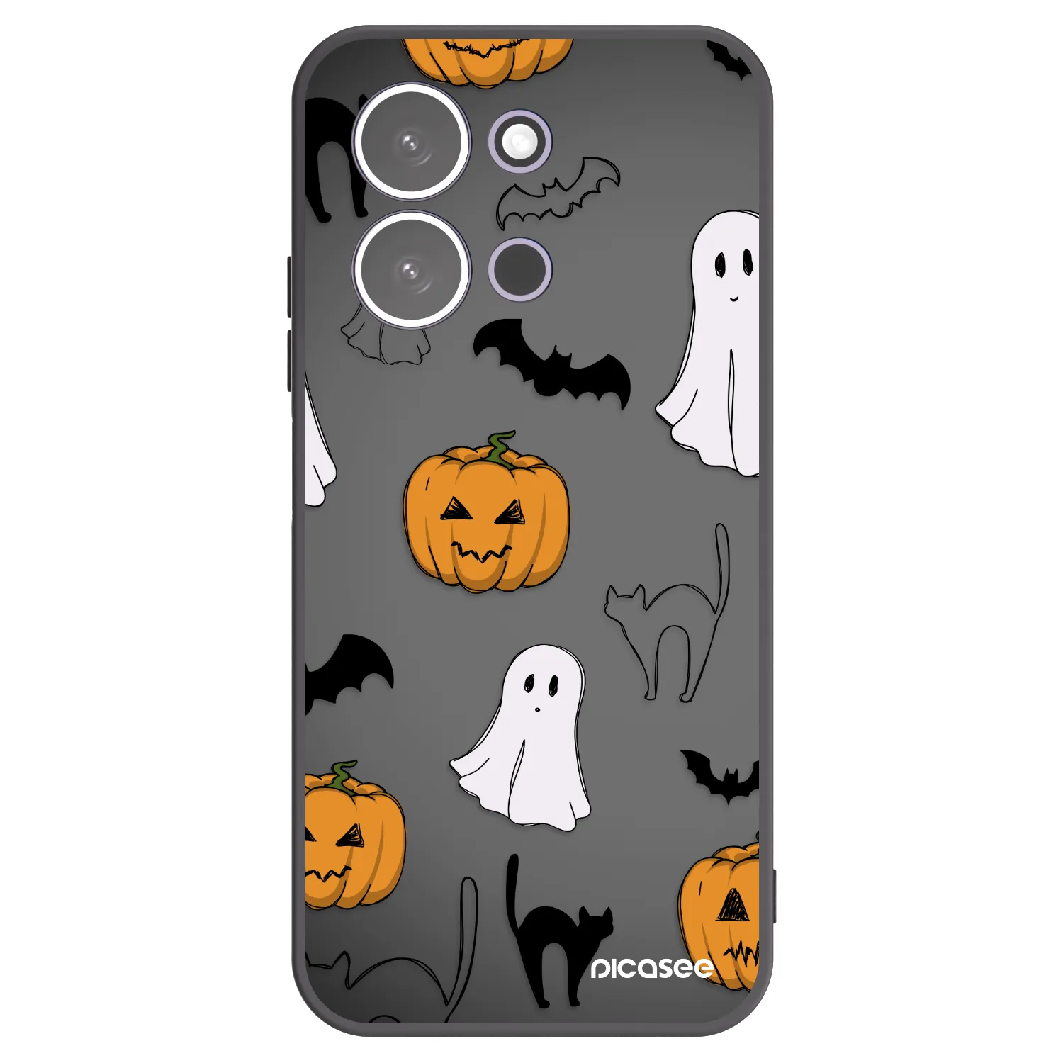 Picasee Μαύρη θήκη σιλικόνης για Xiaomi Redmi 15C 5G - Spooky crew