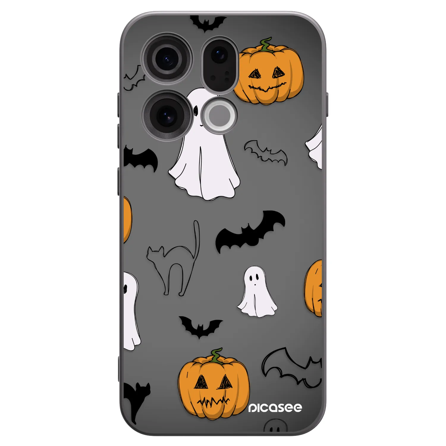 Picasee Μαύρη θήκη σιλικόνης για OPPO Find X9 - Spooky crew