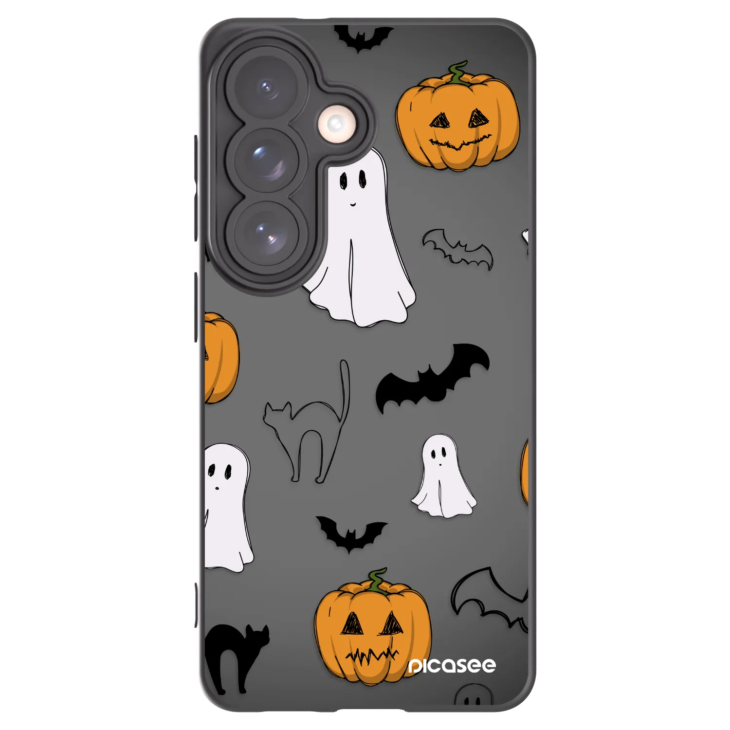Picasee Μαύρη θήκη σιλικόνης για Samsung Galaxy S26 - Spooky crew