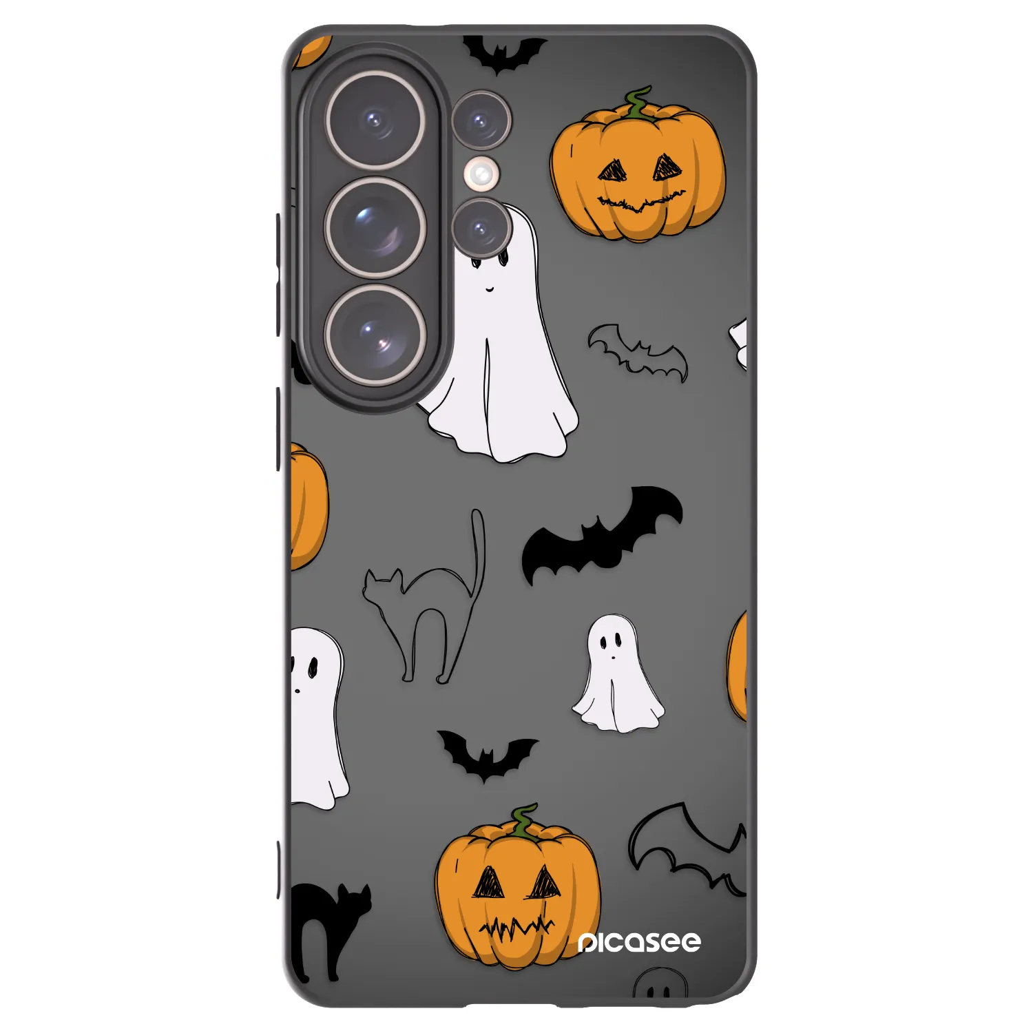 Picasee Μαύρη θήκη σιλικόνης για Samsung Galaxy S26 Ultra - Spooky crew