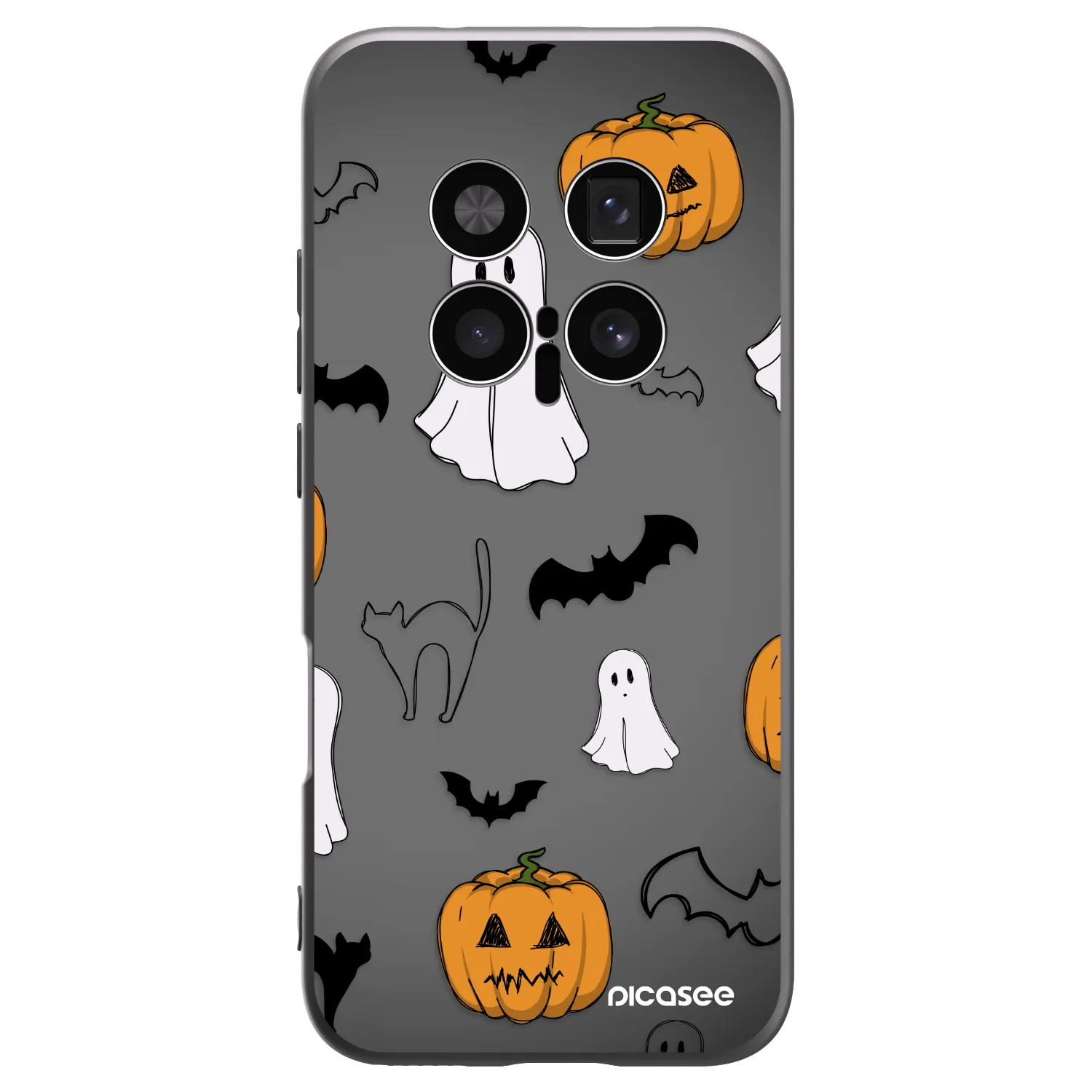Picasee Μαύρη θήκη σιλικόνης για Honor Magic8 Pro 5G - Spooky crew