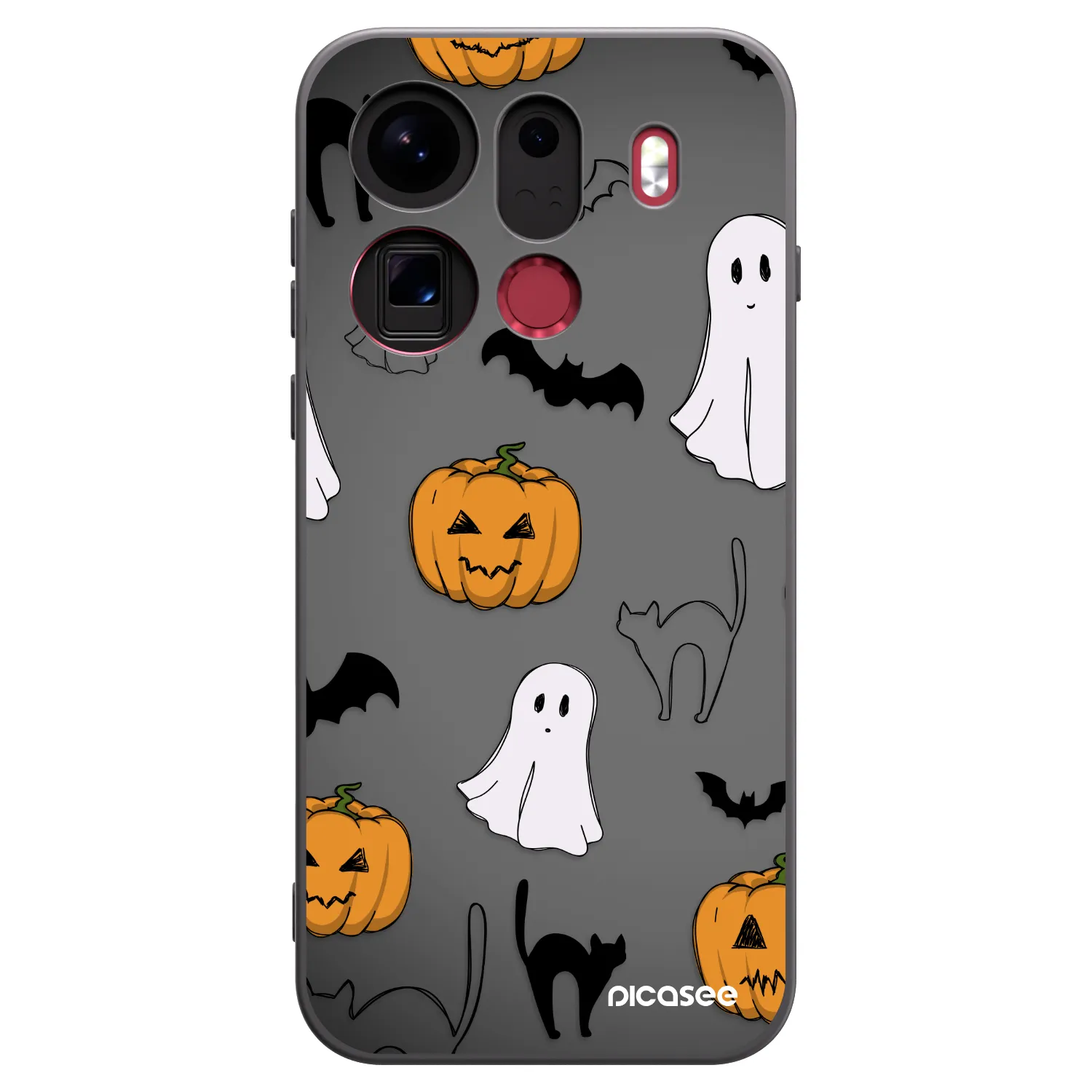 Picasee Μαύρη θήκη σιλικόνης για OPPO Find X9 Pro - Spooky crew