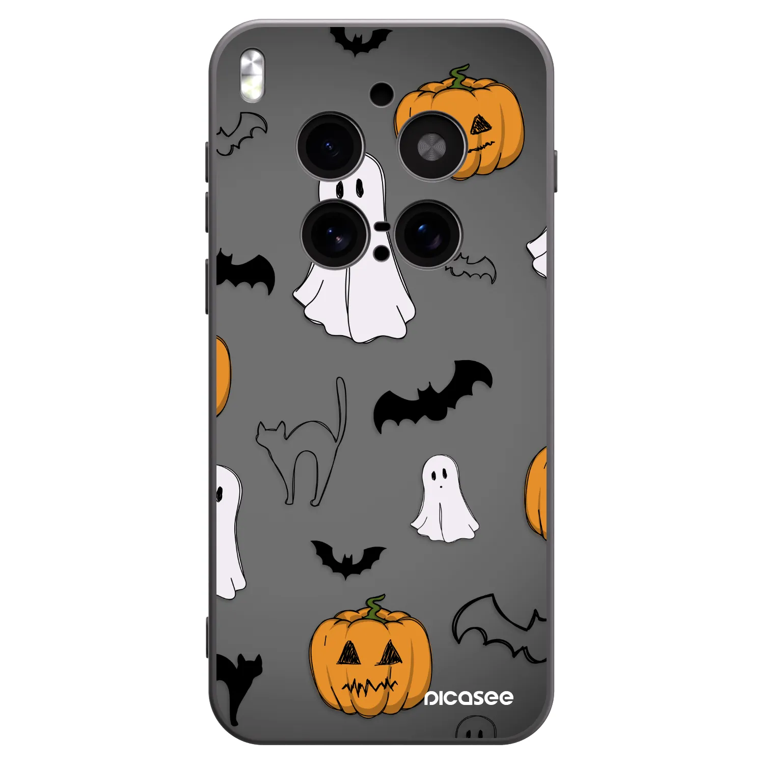 Picasee Μαύρη θήκη σιλικόνης για Vivo X300 Pro - Spooky crew