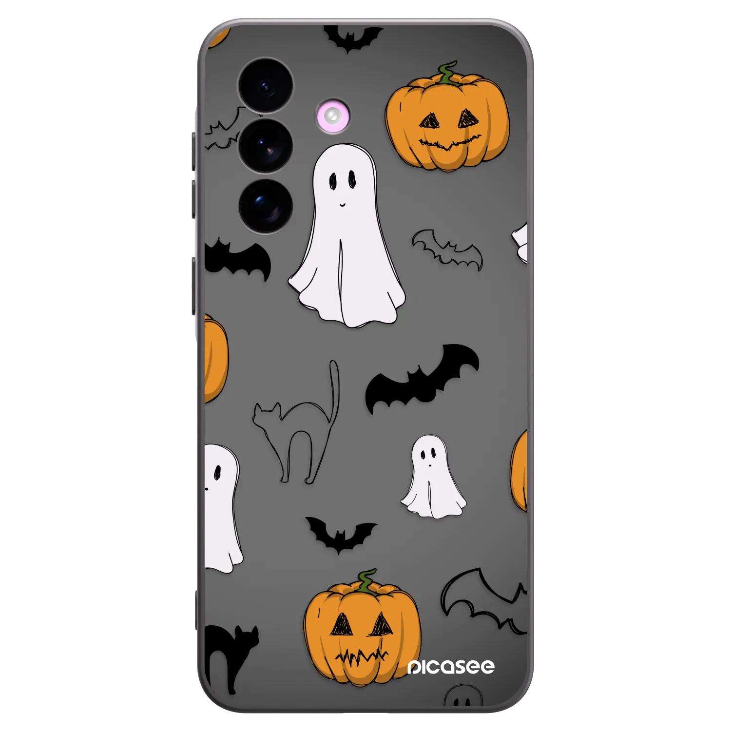 Picasee Μαύρη θήκη σιλικόνης για Samsung Galaxy A57 5G - Spooky crew