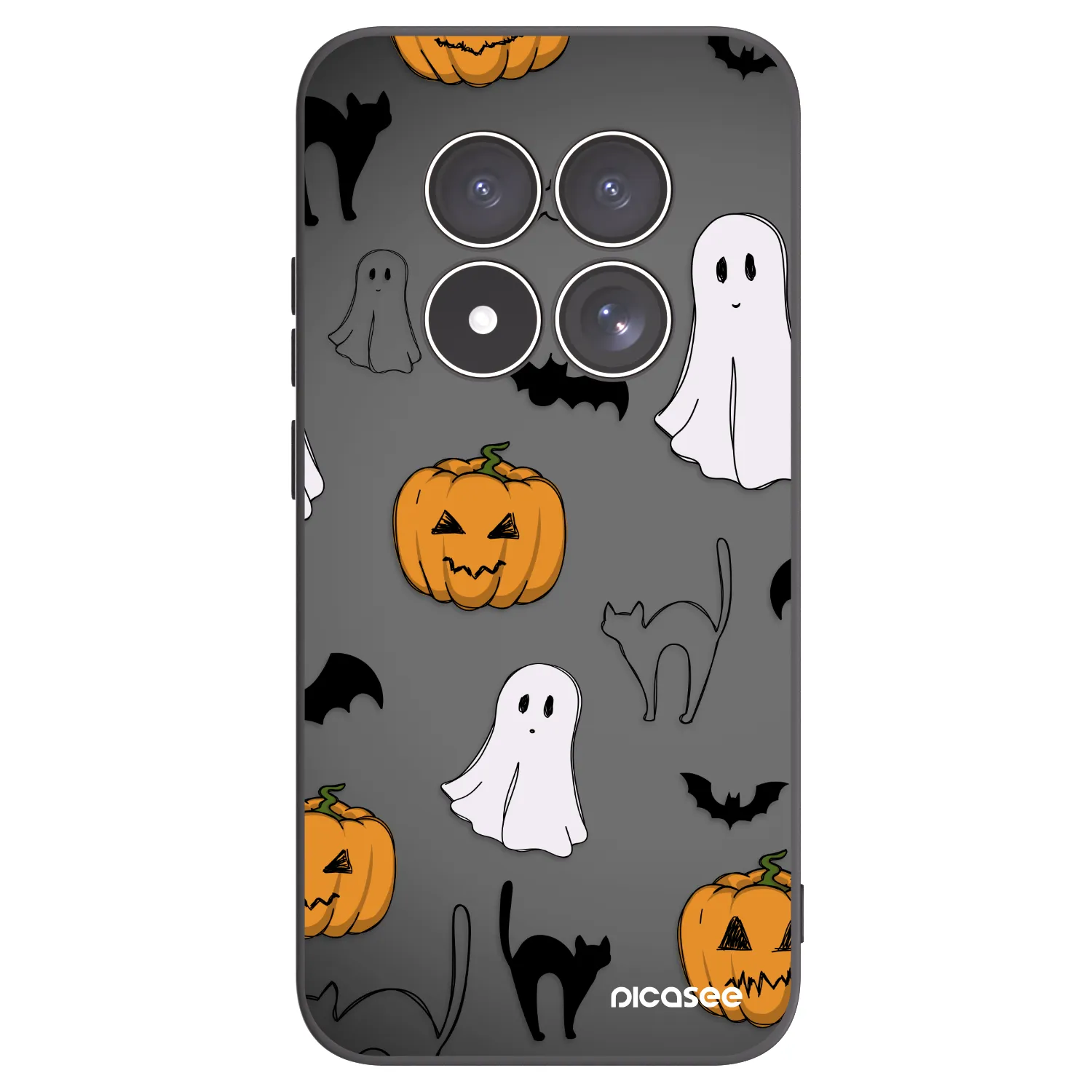 Picasee Μαύρη θήκη σιλικόνης για Xiaomi Redmi Note 15 Pro 5G - Spooky crew