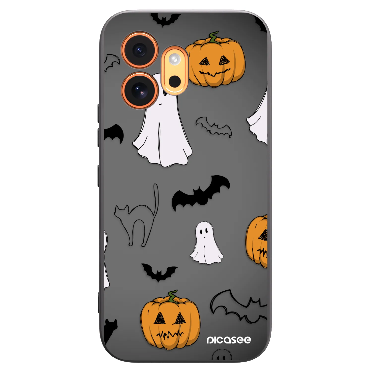 Picasee Μαύρη θήκη σιλικόνης για Honor 600 - Spooky crew