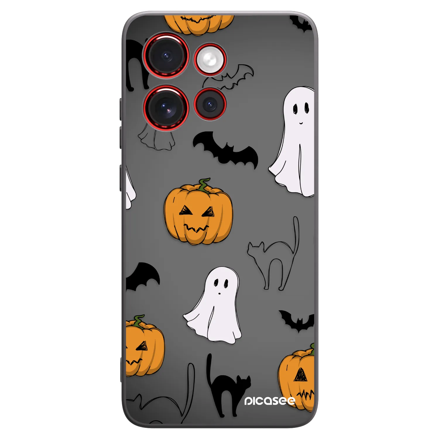 Picasee Μαύρη θήκη σιλικόνης για Motorola Edge 60 Neo 5G - Spooky crew